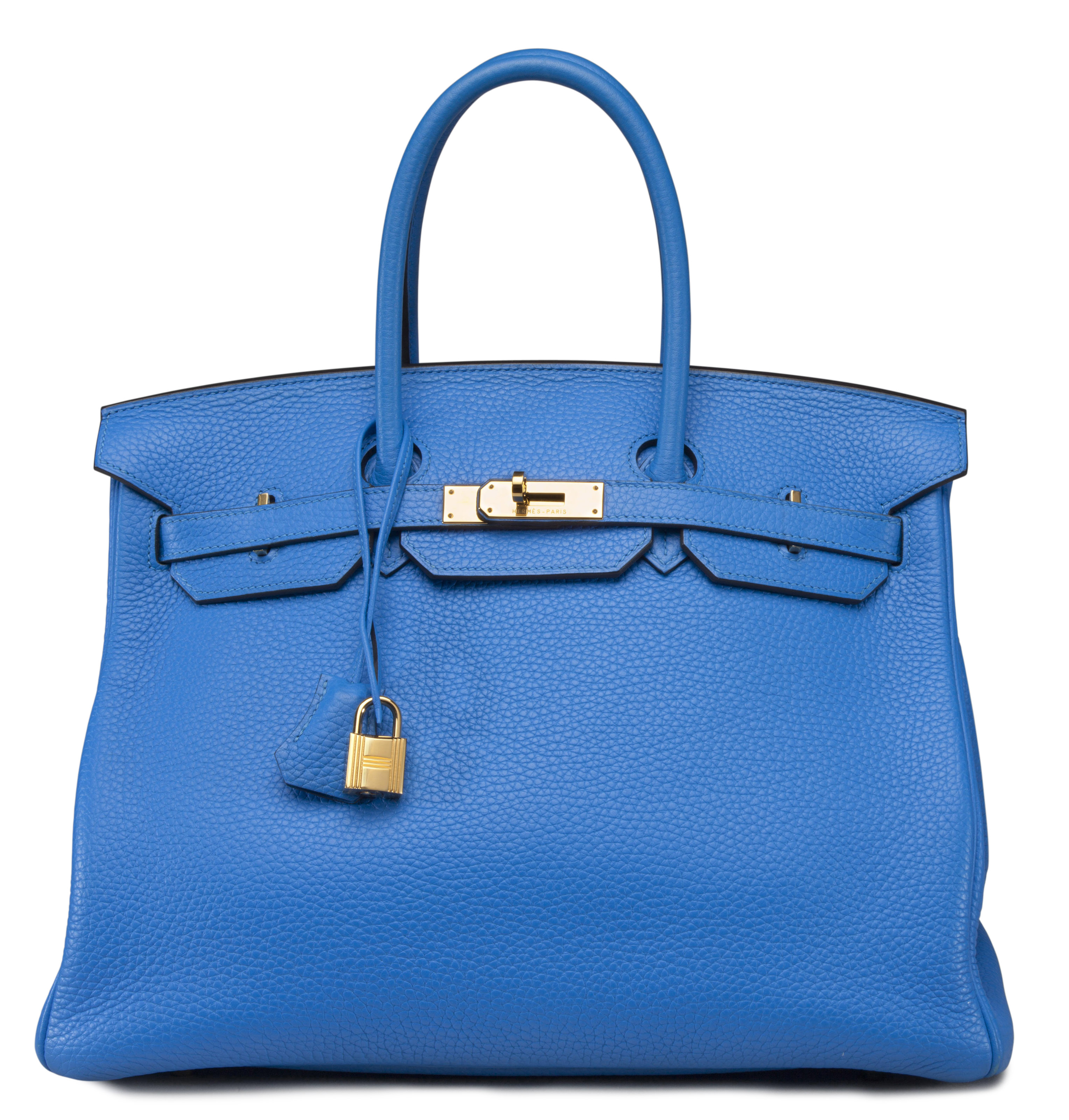 A 32CM BLEU MARINE CALF BOX LEATHER SELLIER KELLY BAG, HERMÈS