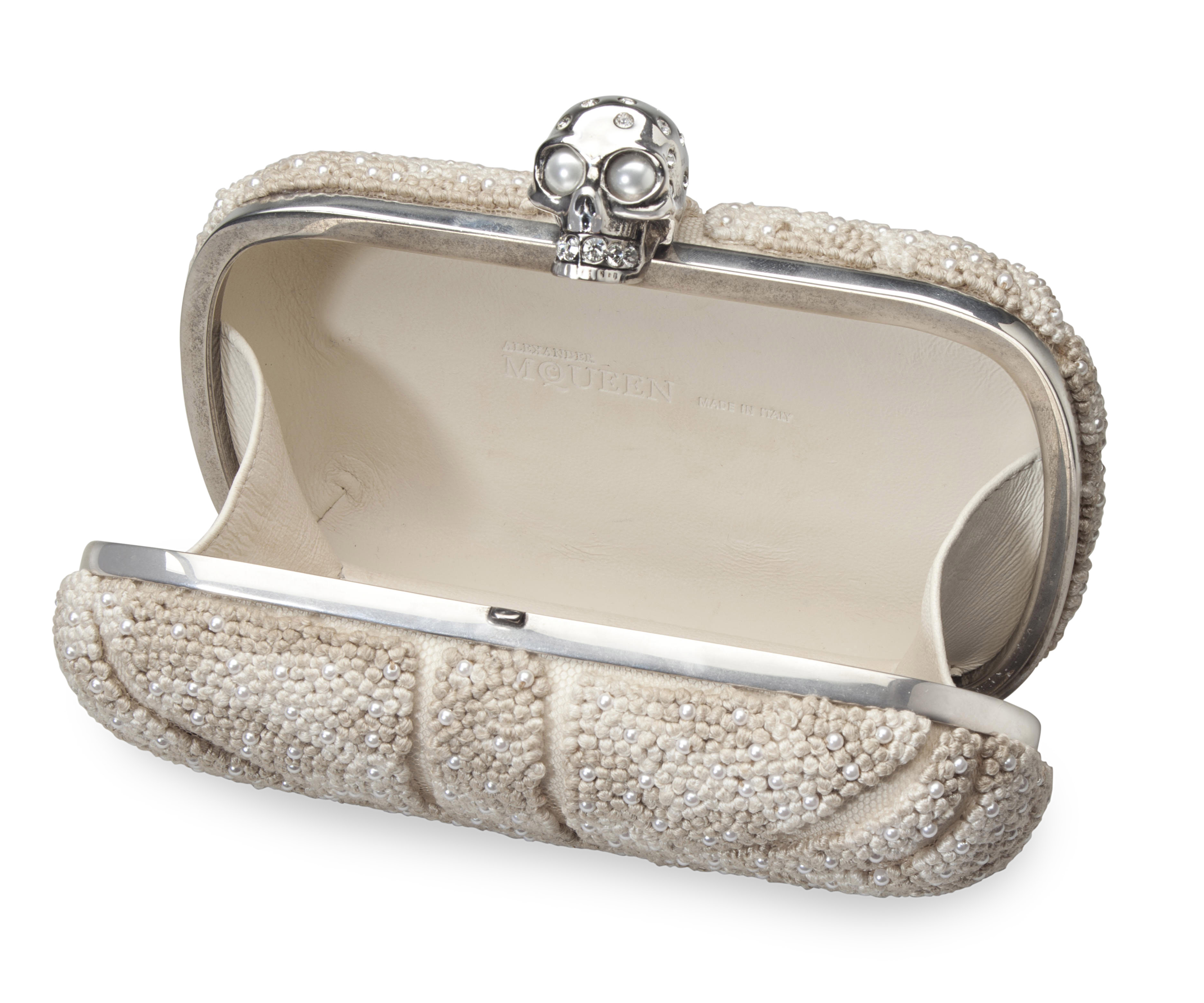 Bone coloured clutch bag deals