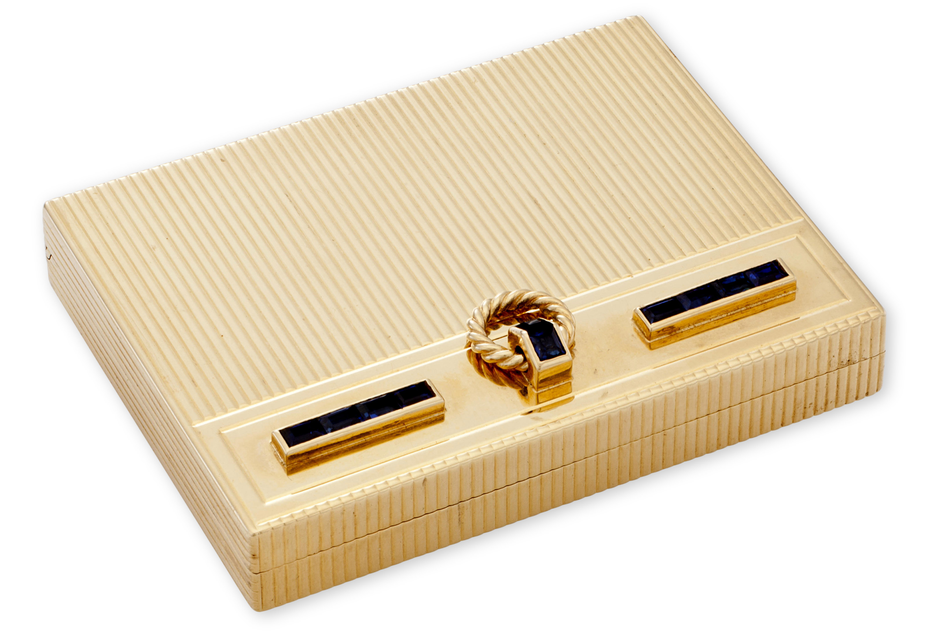 A SAPPHIRE AND GOLD VANITY CASE BY TIFFANY CO. TIFFANY CO. Christie s