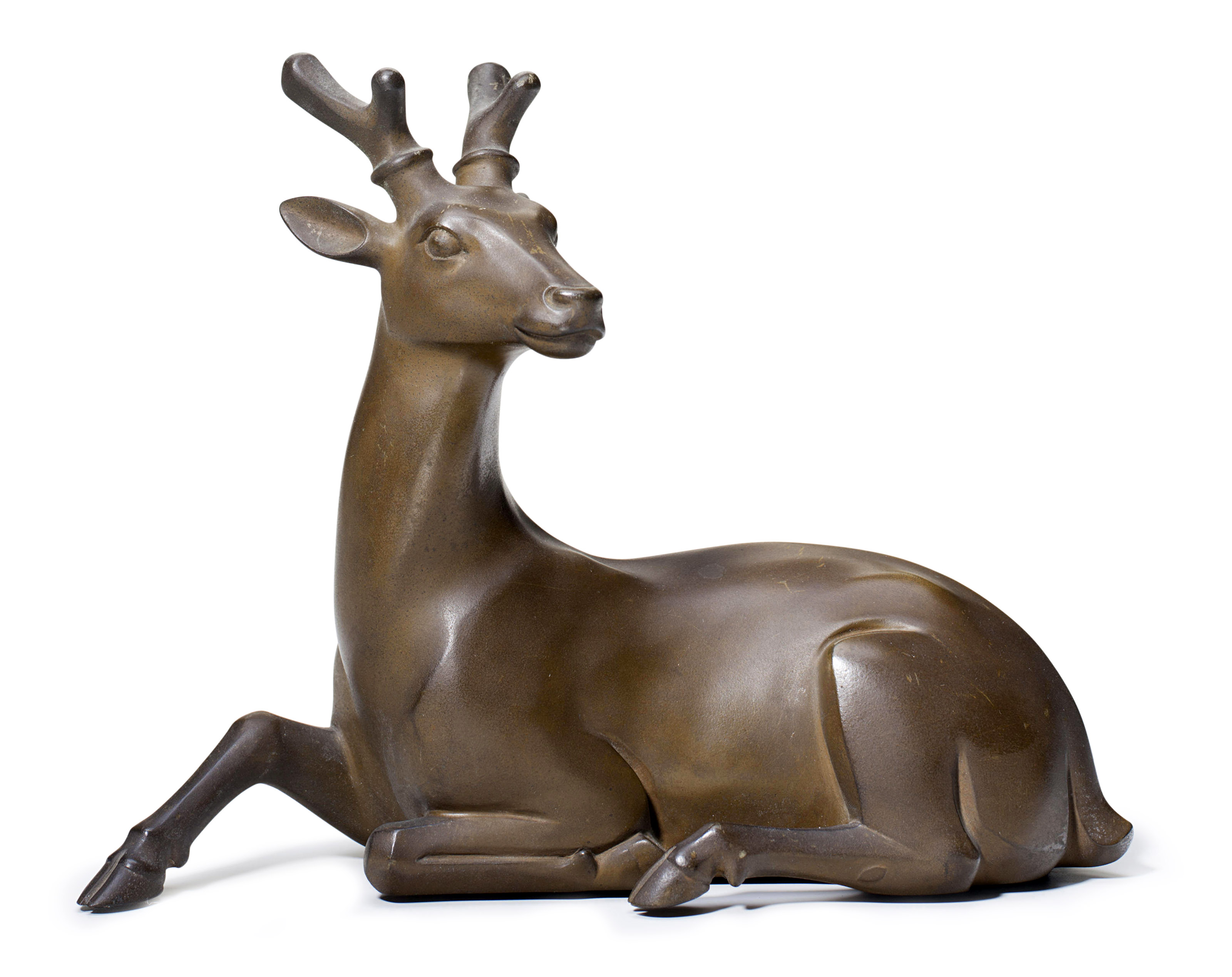 銅臥鹿擺件, 日本明治至大正時代二十世紀早期| Christie's