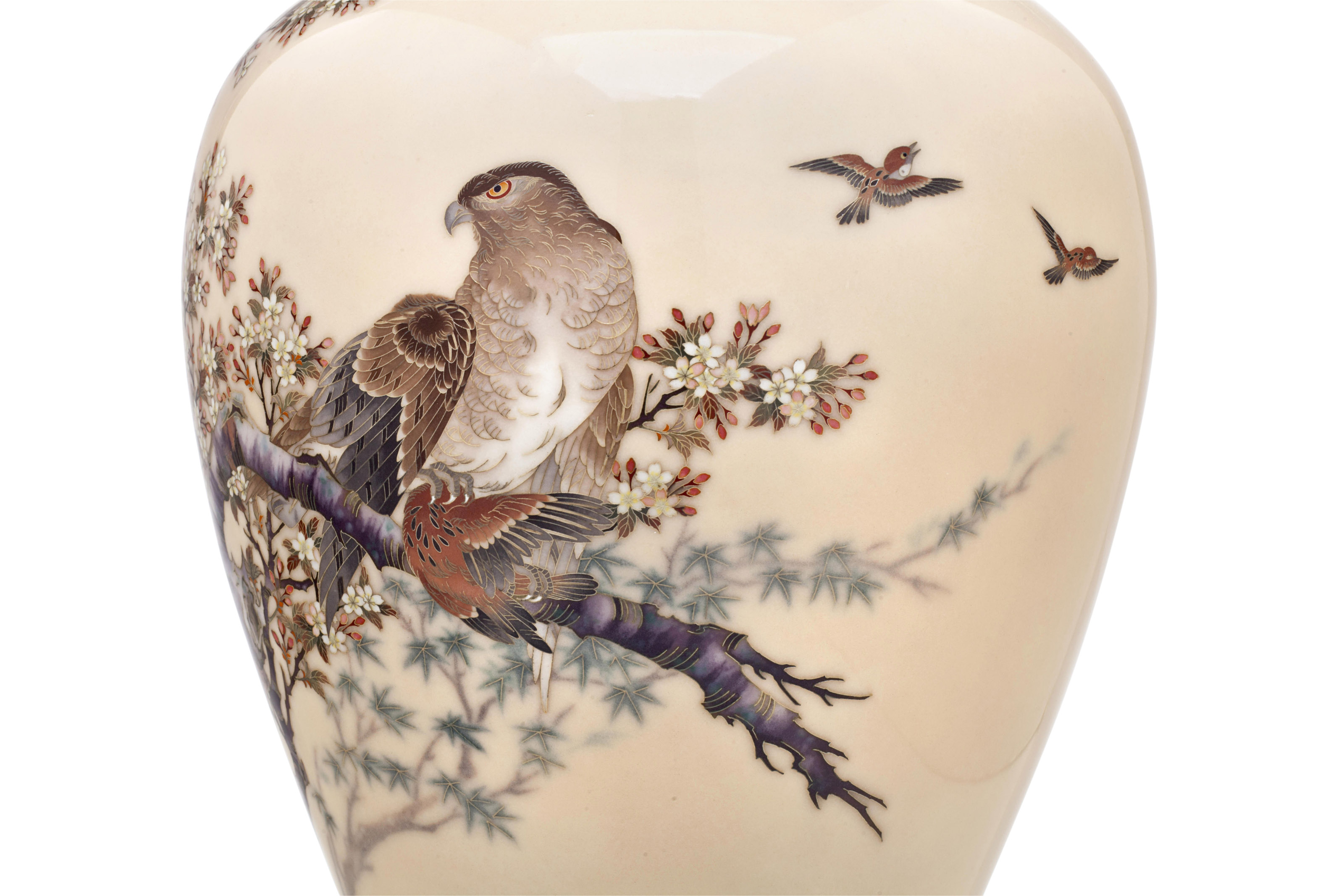 A large cloisonné enamel vase, MEIJI PERIOD (LATE 19TH