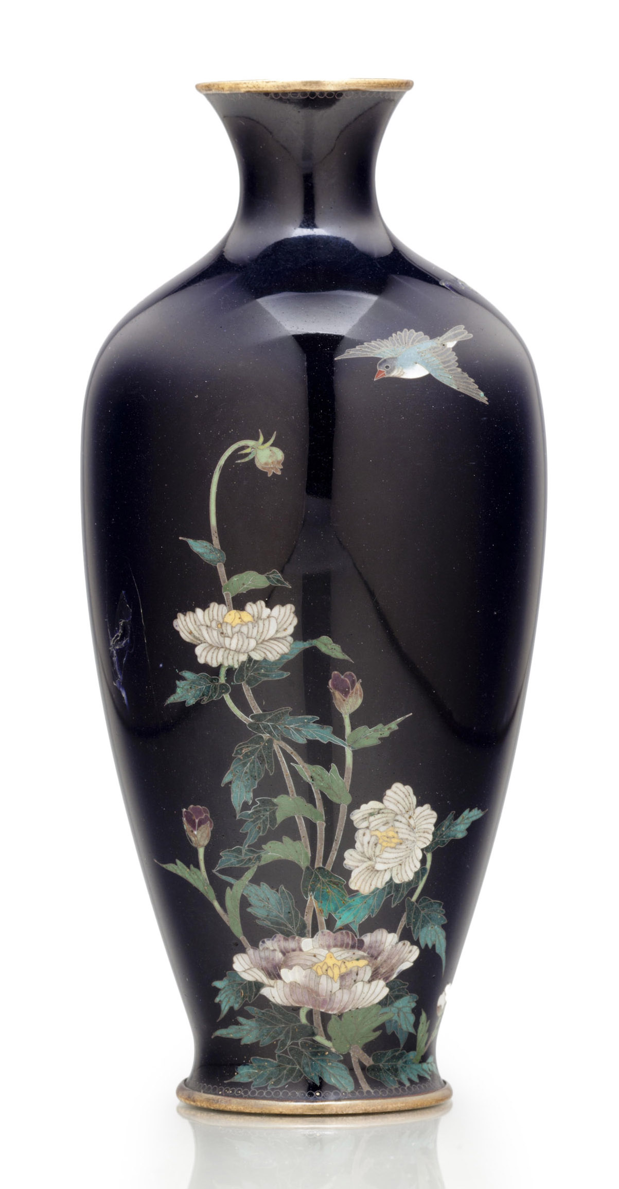 A cloisonné enamel vase, MEIJI PERIOD (LATE 19TH CENTURY), SIGNED