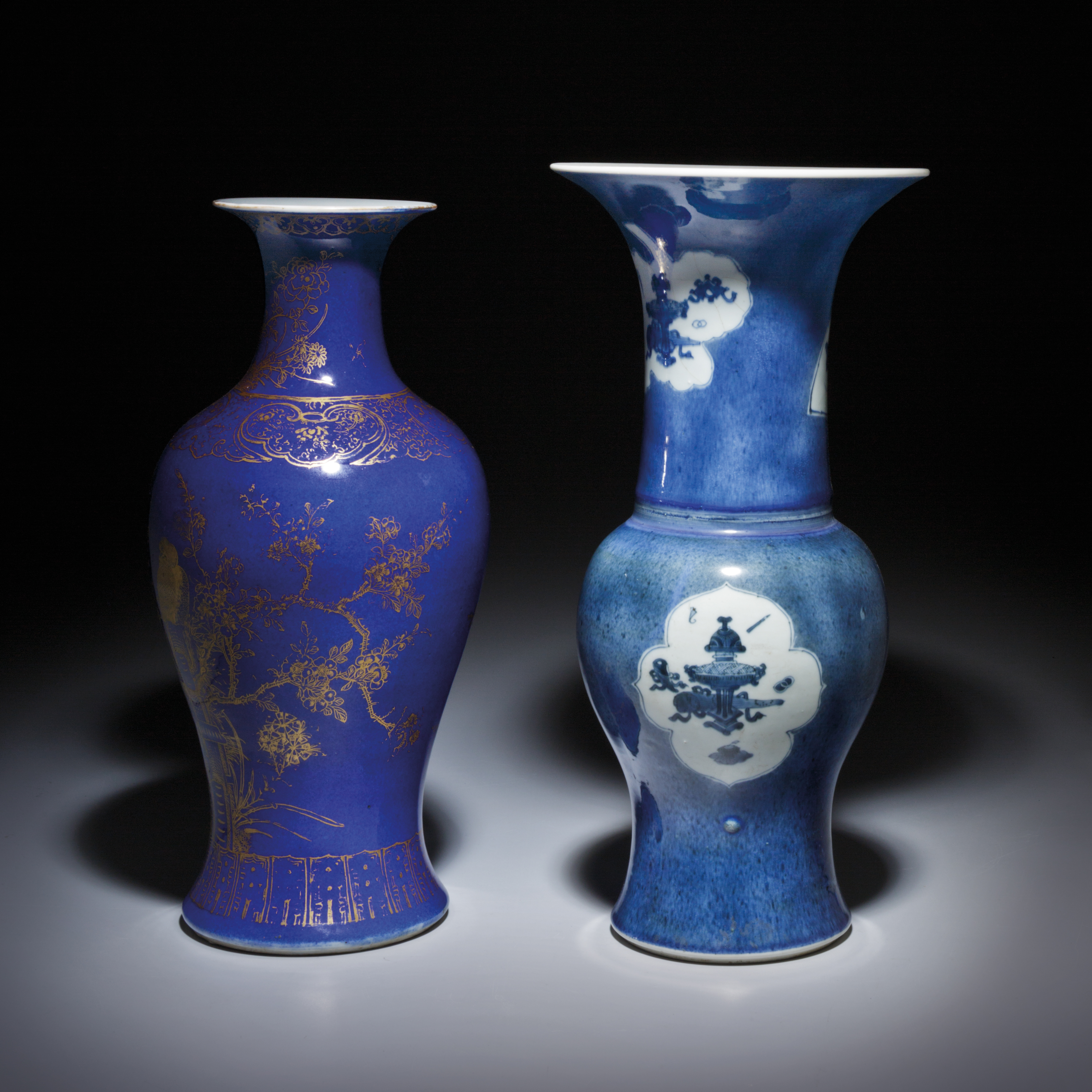 清雍正早期1725年前后青花大盘三件, EARLY YONGZHENG PERIOD, CIRCA