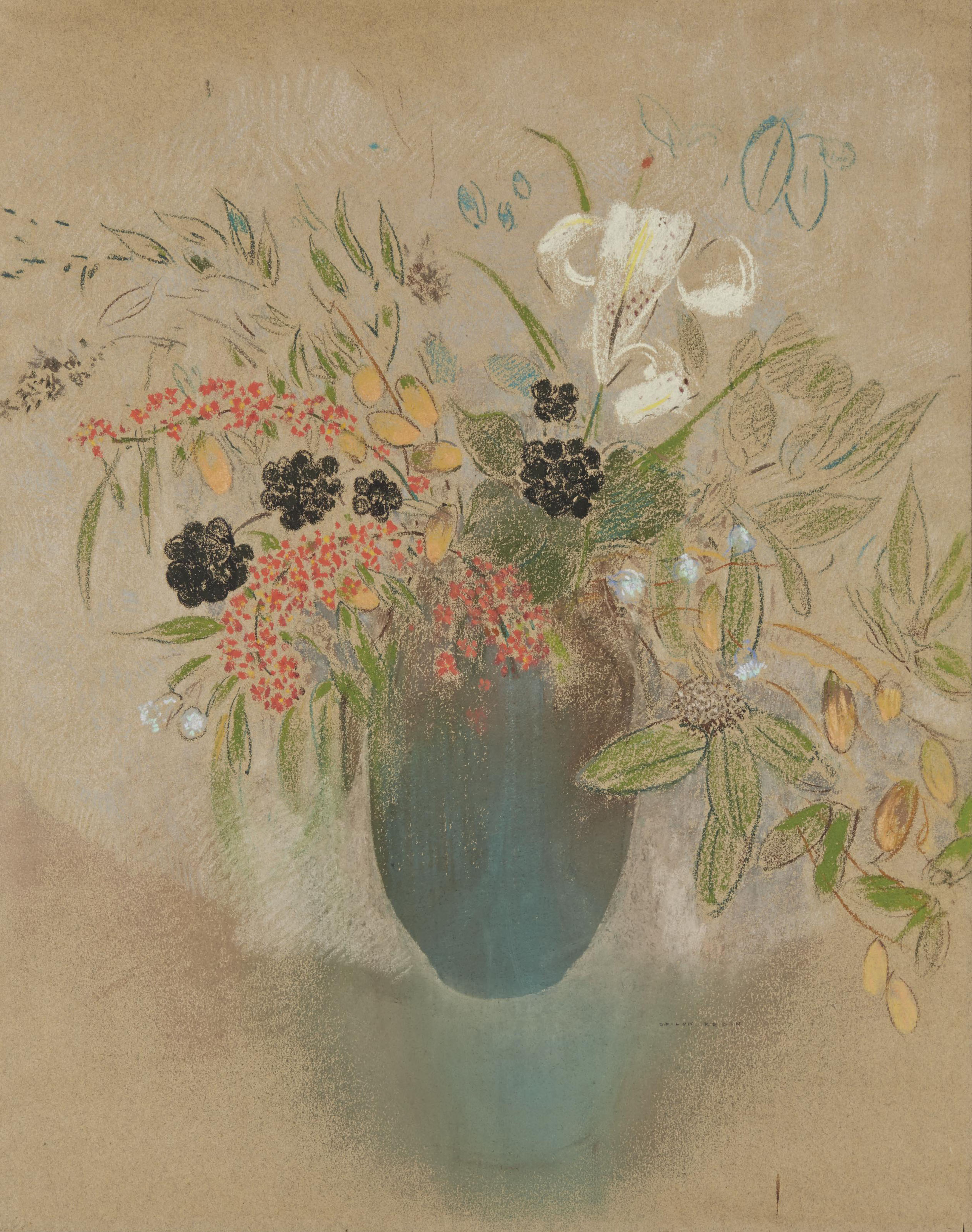 Fleurs dans un vase 
