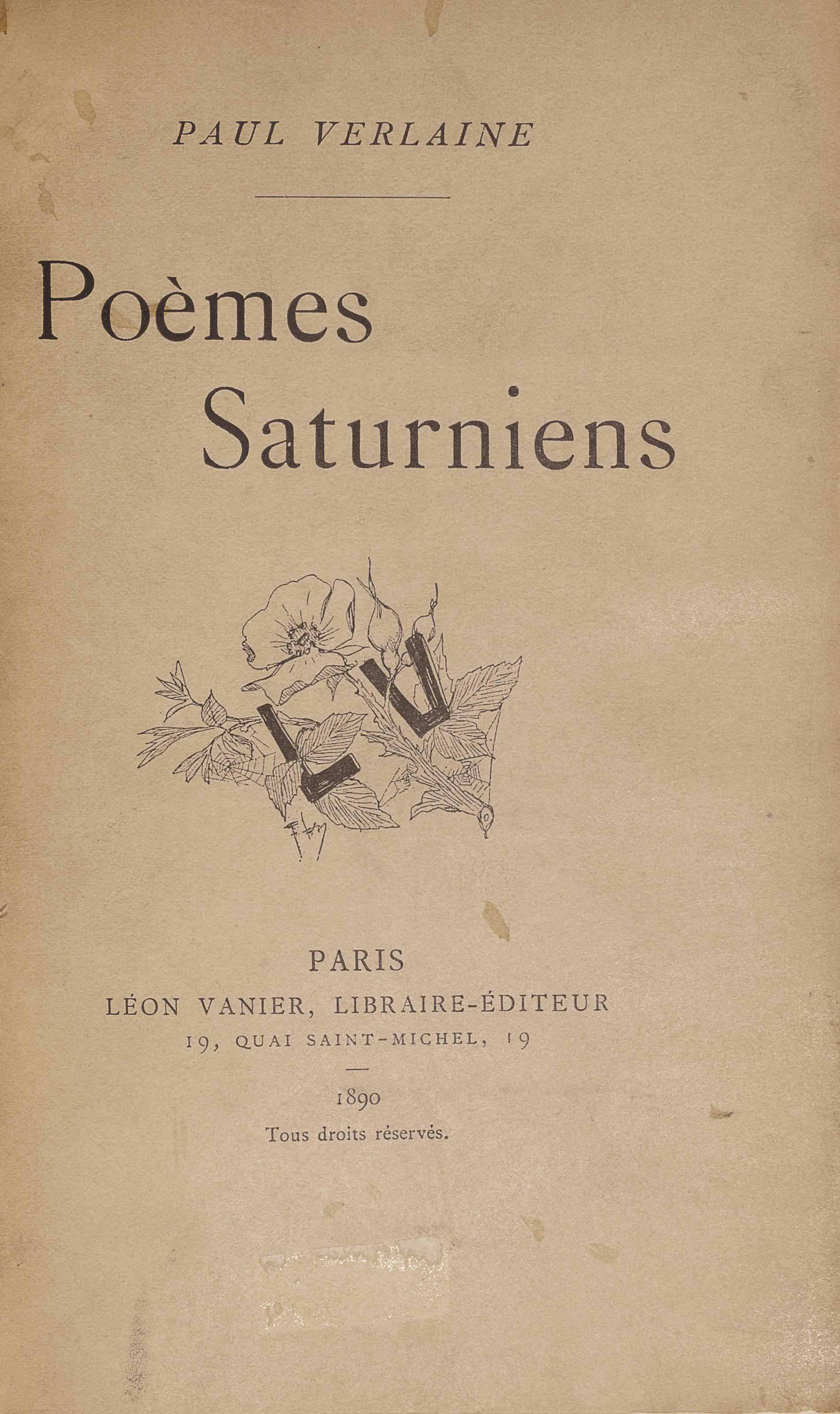 Verlaine Rimbaud Mallarme La Collection Litteraire D Edouard Henri Fischer