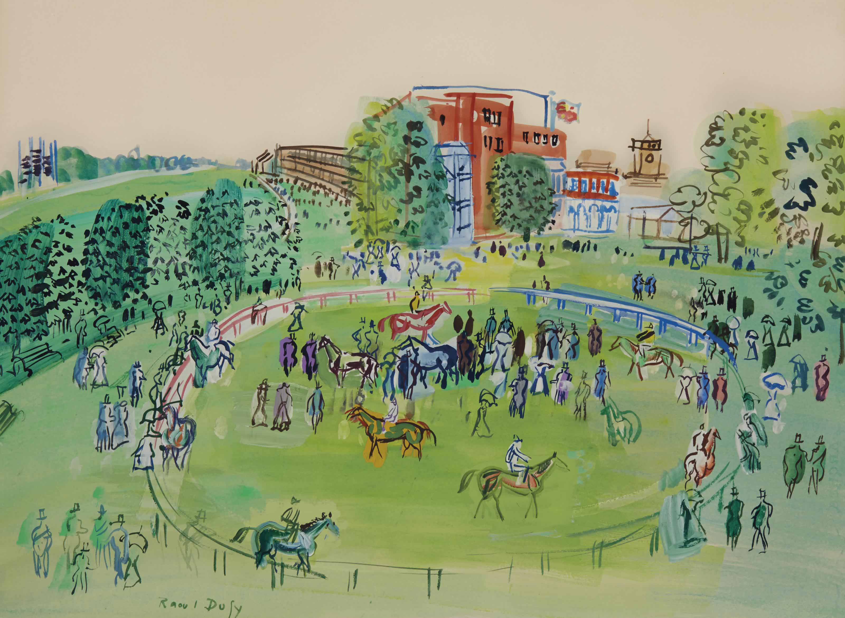 Raoul Dufy (1877-1953), Le paddock, Ascot | Christie's