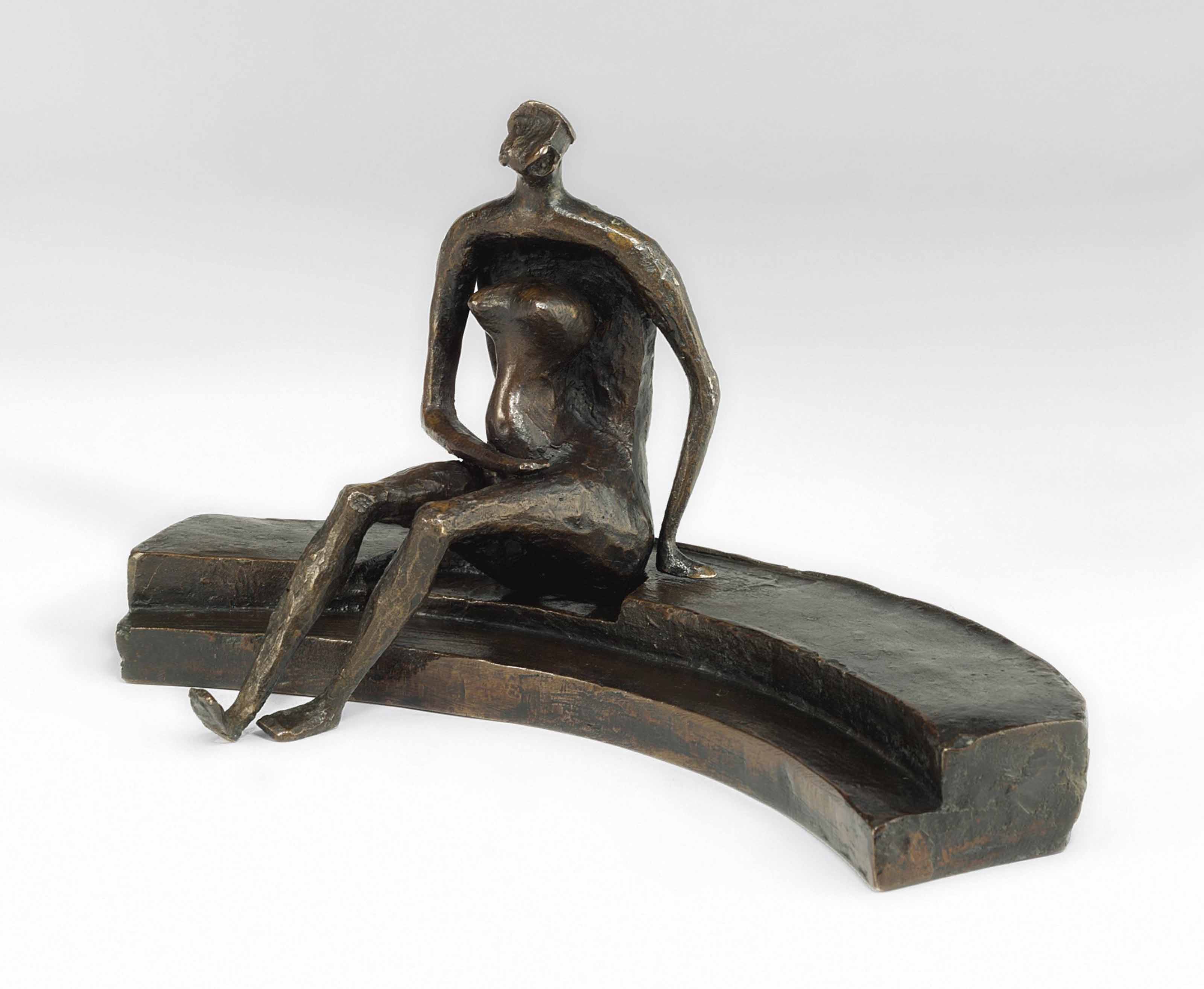 Seated Figure on Circular Steps
