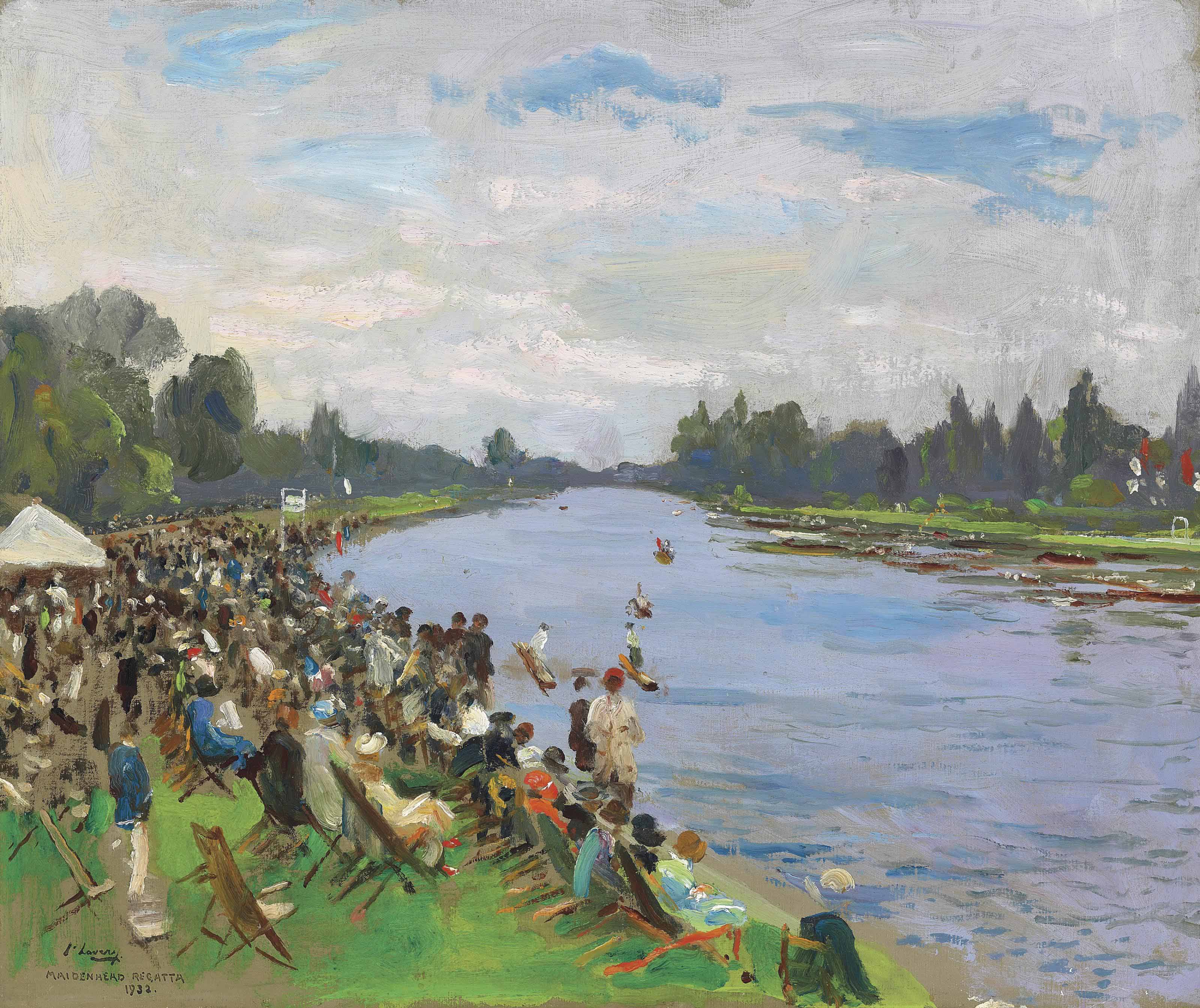 Sir John Lavery, R.A., R.S.A., R.H.A. (18561941) , Maidenhead Regatta
