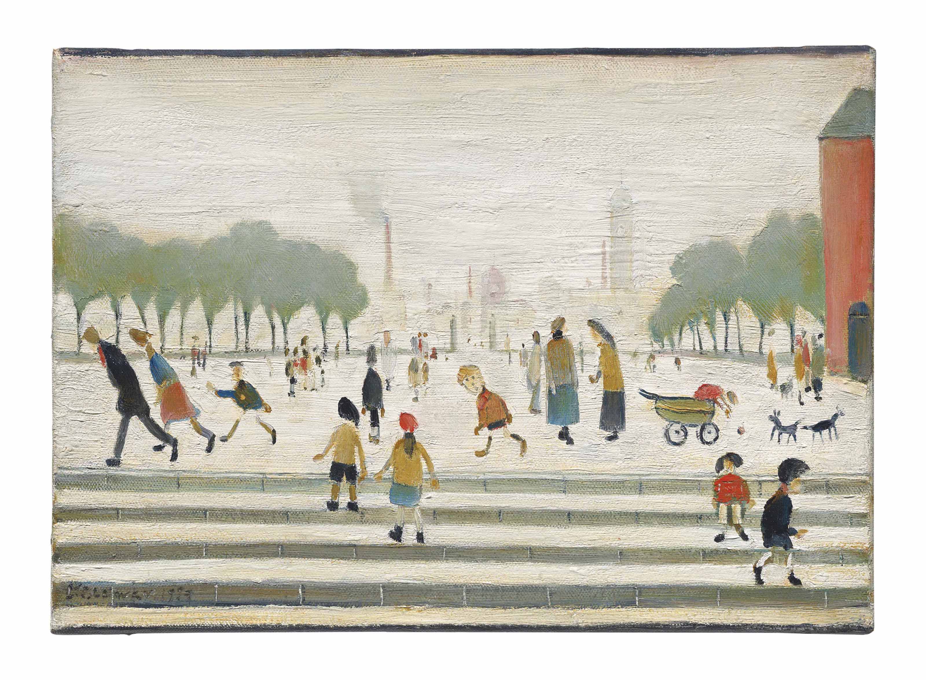 Laurence Stephen Lowry R A 1887 1976 Park And Steps 20th