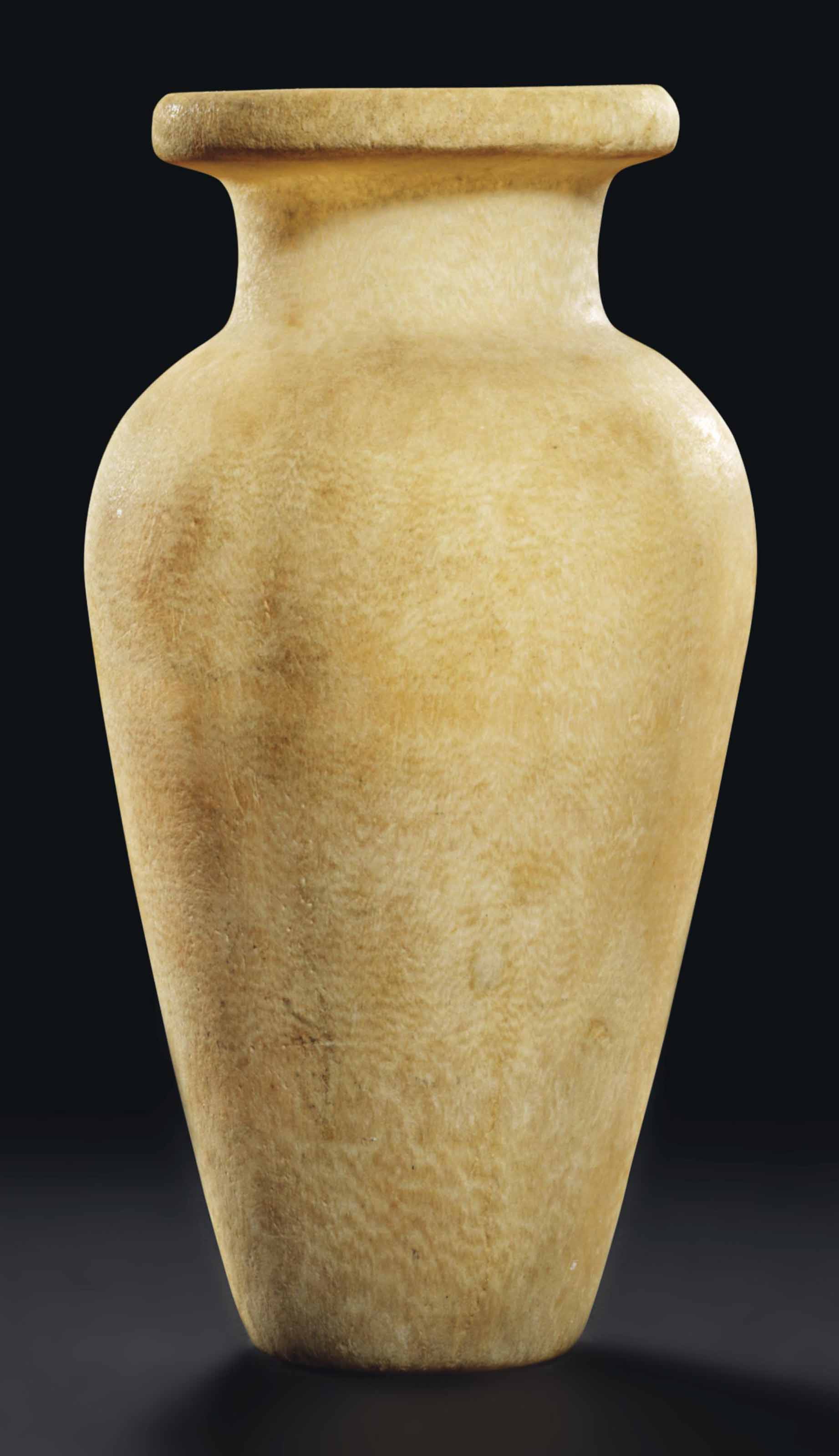 An Egyptian Alabaster Jar Old Kingdom 4th 6th Dynasty Circa
