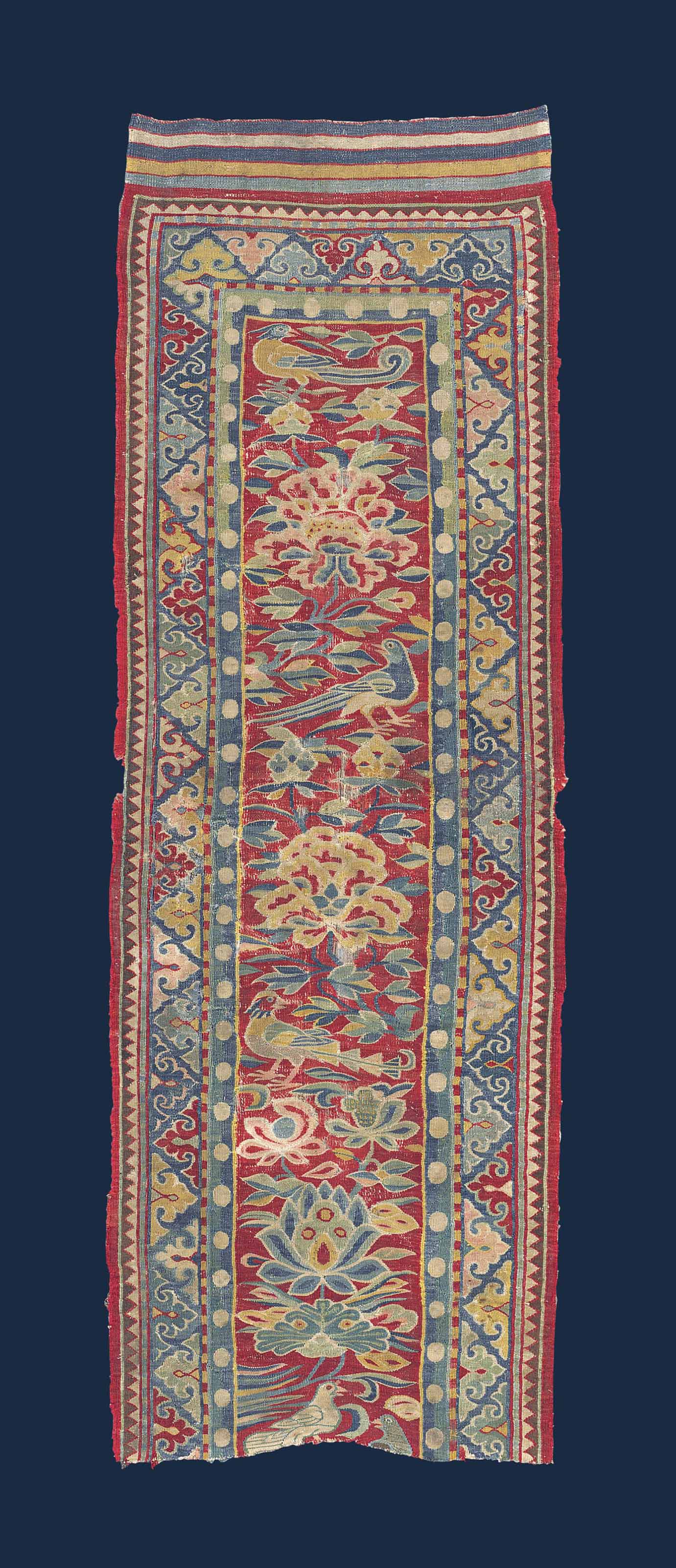 An Important Mongol Empire Wool Flatwoven Carpet Central Asia Or China Late 13th Or First Half 14th Century Kilim Rugs Carpets Christie S
