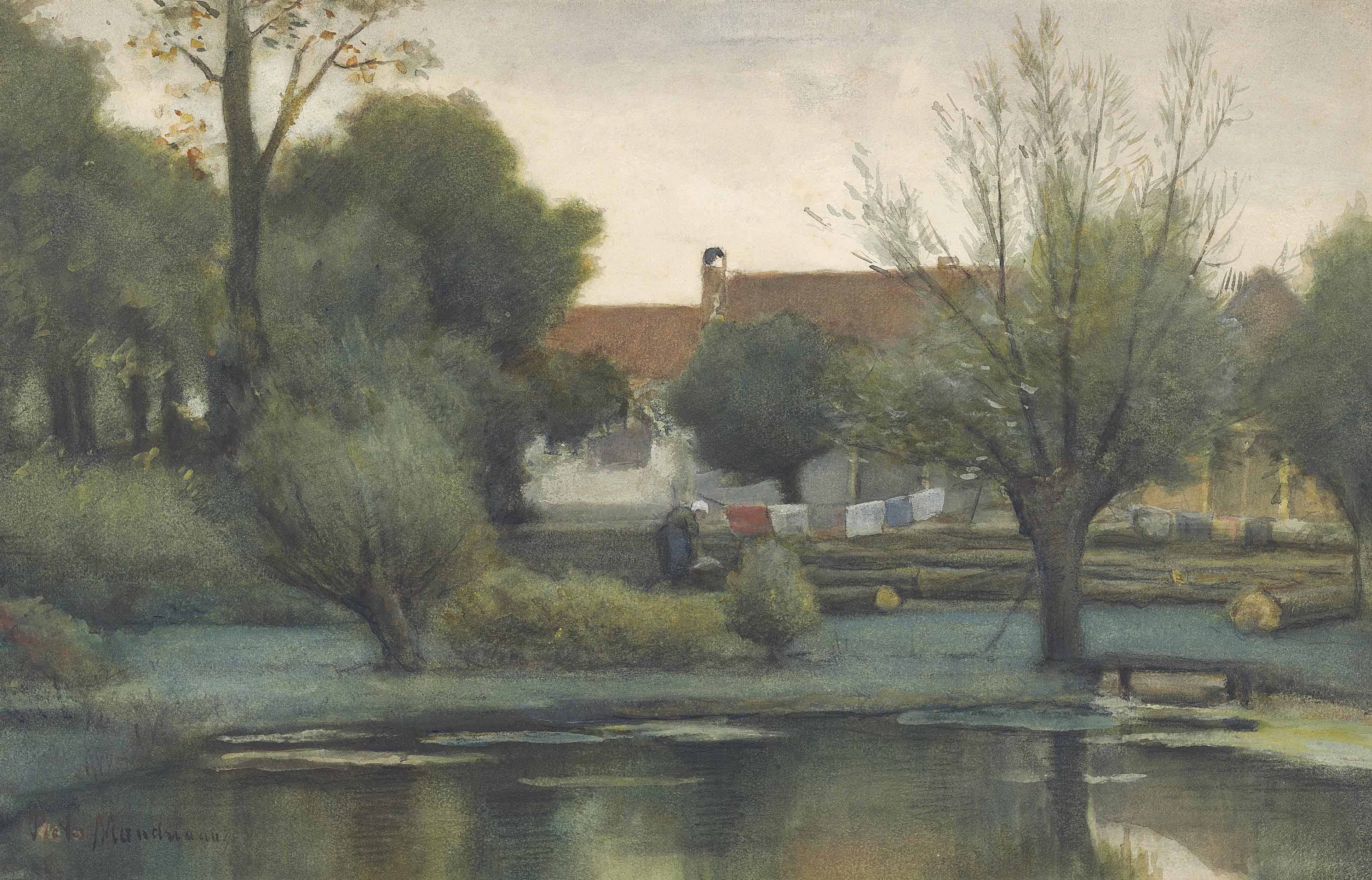 Картины пита. Пит Мондриан ферма в Дювендрехте. Пит Мондриан пейзажи. Пит Мондриан акварели. Мондриан художник акварель.