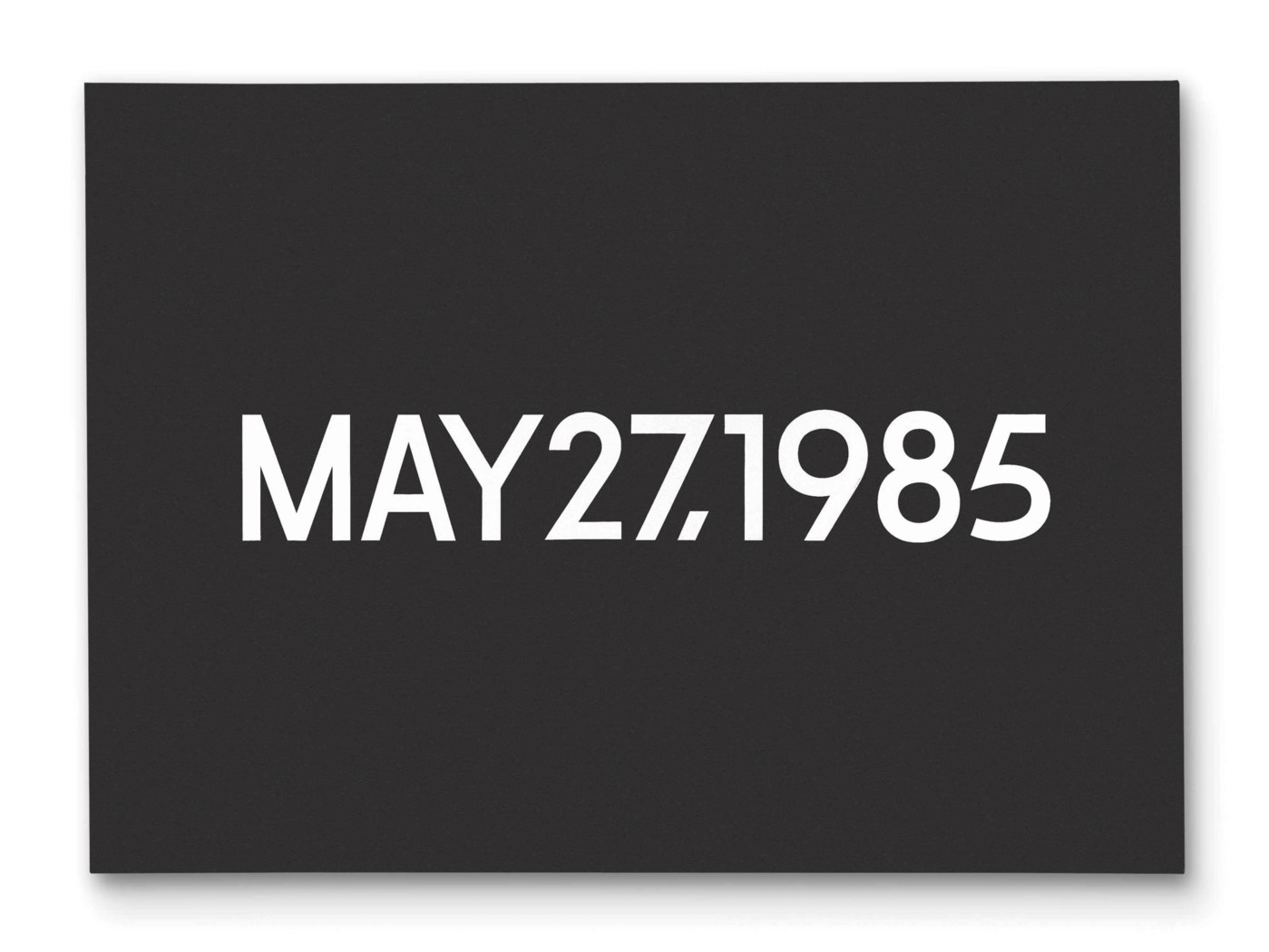On Kawara (19332014), May 27, 1985 Christie's