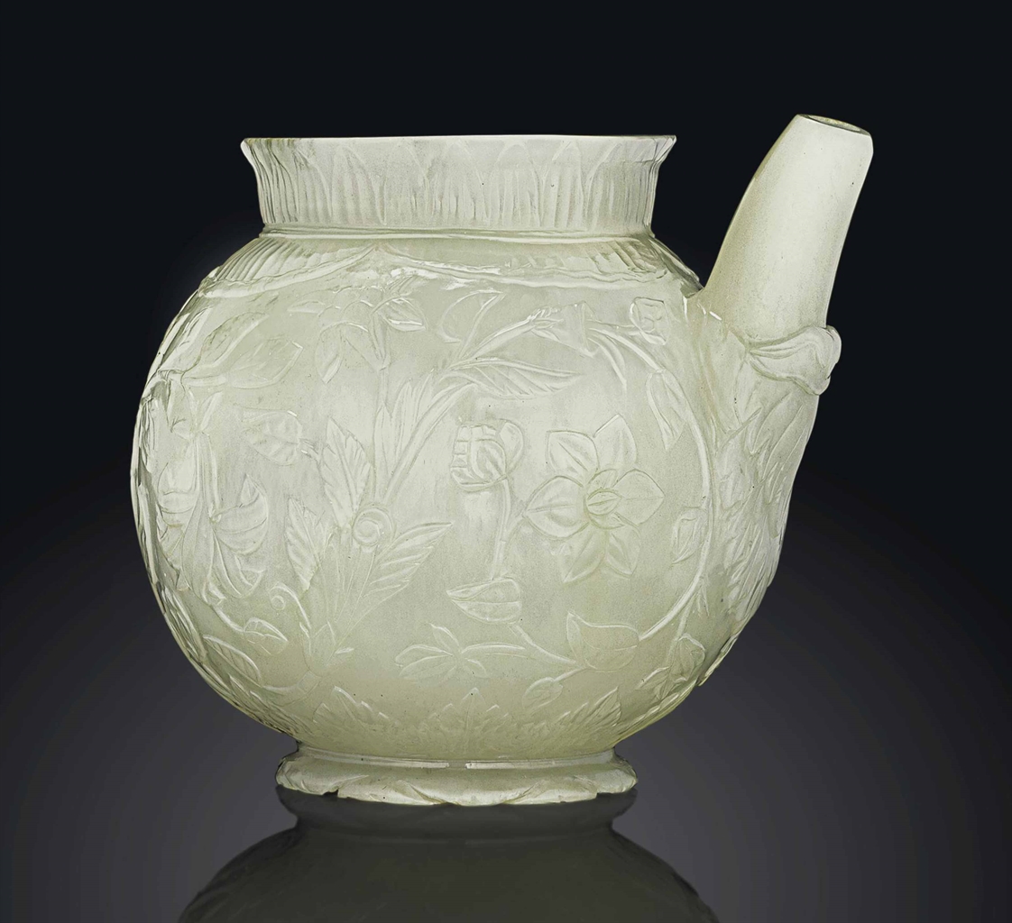 A MUGHAL WHITE JADE WINE FLASK , INDIA, EARLY 18TH CENTURY Christie's