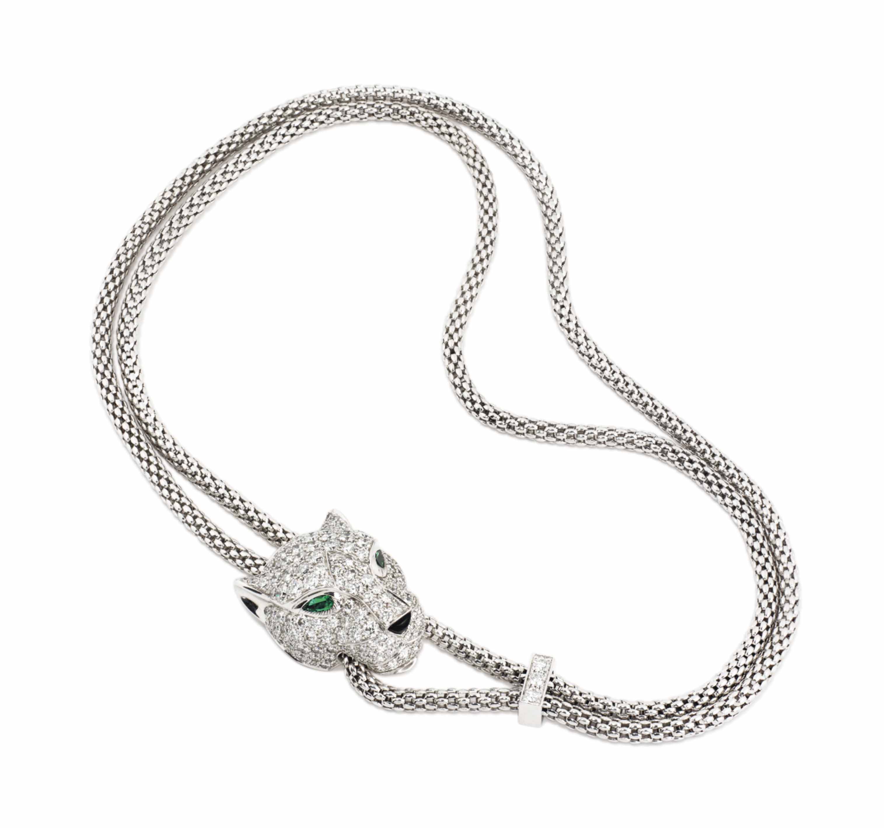 cartier panther diamond pendant