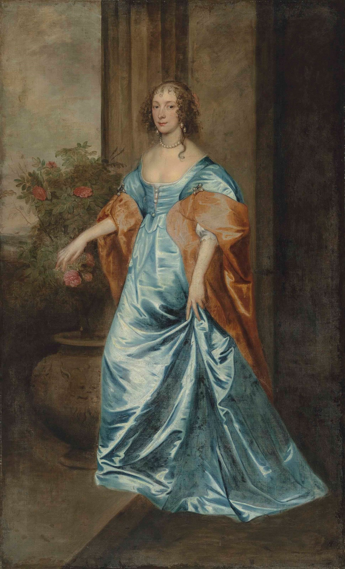 Sir Anthony van Dyck (Antwerp 15991641 London) and Studio, Portrait of a lady, fulllength, in