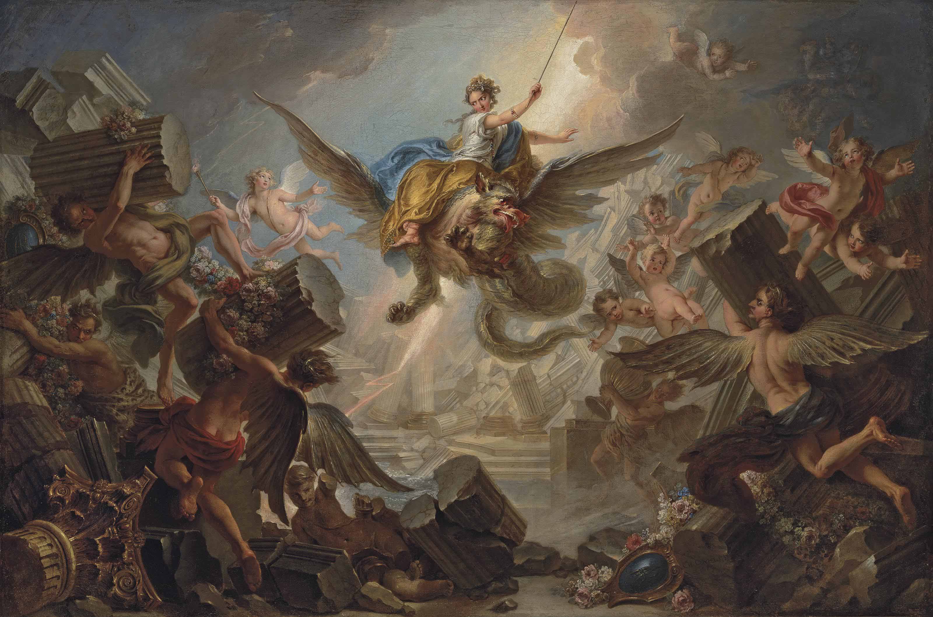 Charles Antoine Coypel Paris 1694 1752 The Destruction