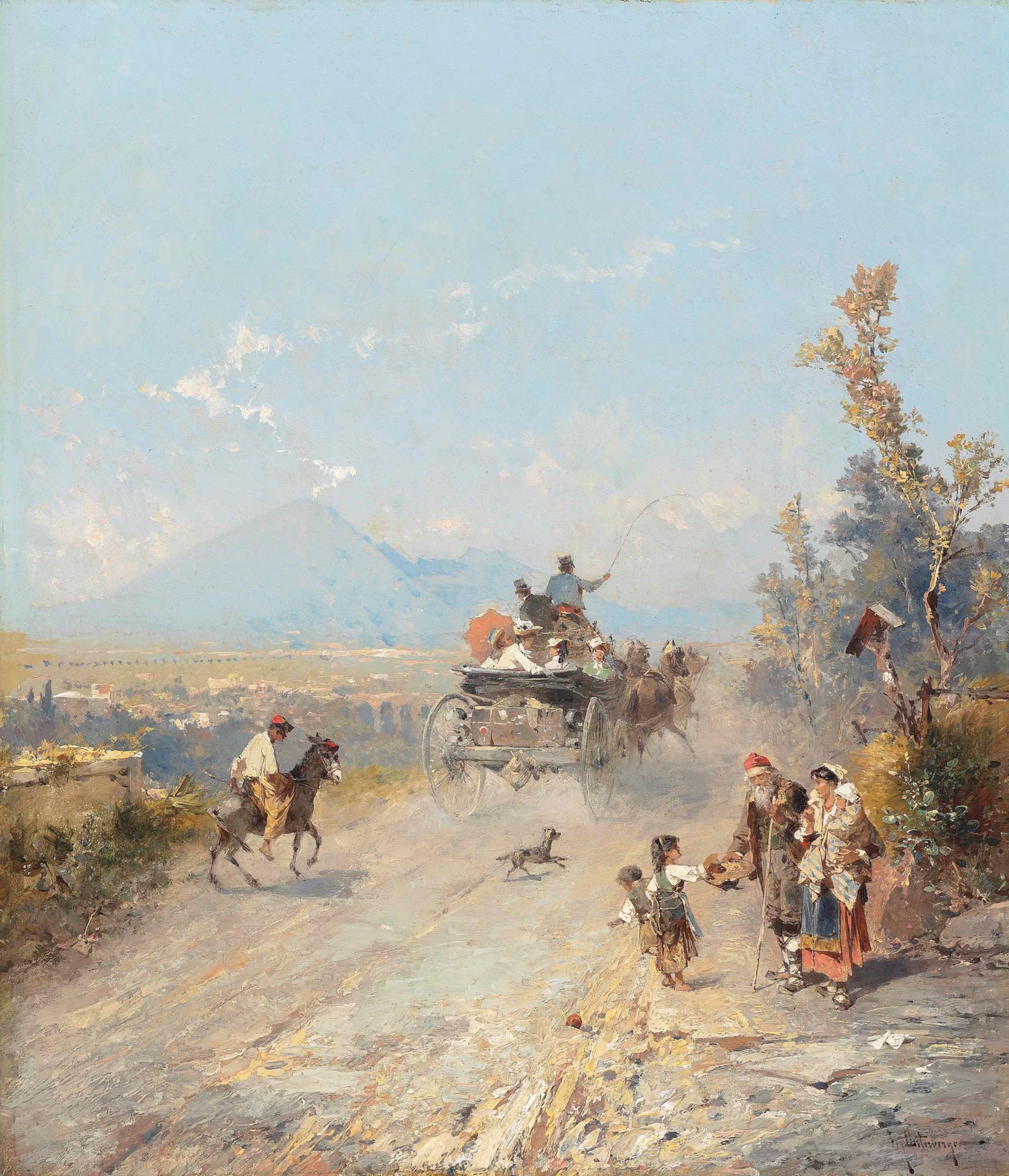 Franz Richard Unterberger (Austrian, 18371902), On the way to Pompeii