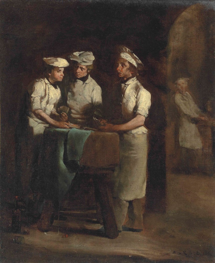 Théodule Augustin Ribot (French, 1823-1891), Les trois cuisiniers ...