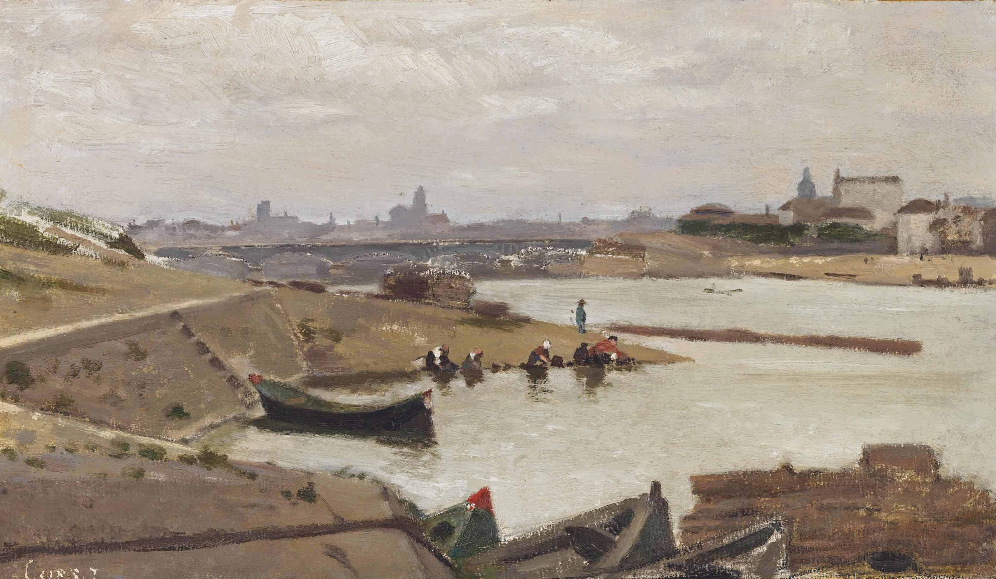 View of the environs of Paris, possibly from the Quai d'Ivry