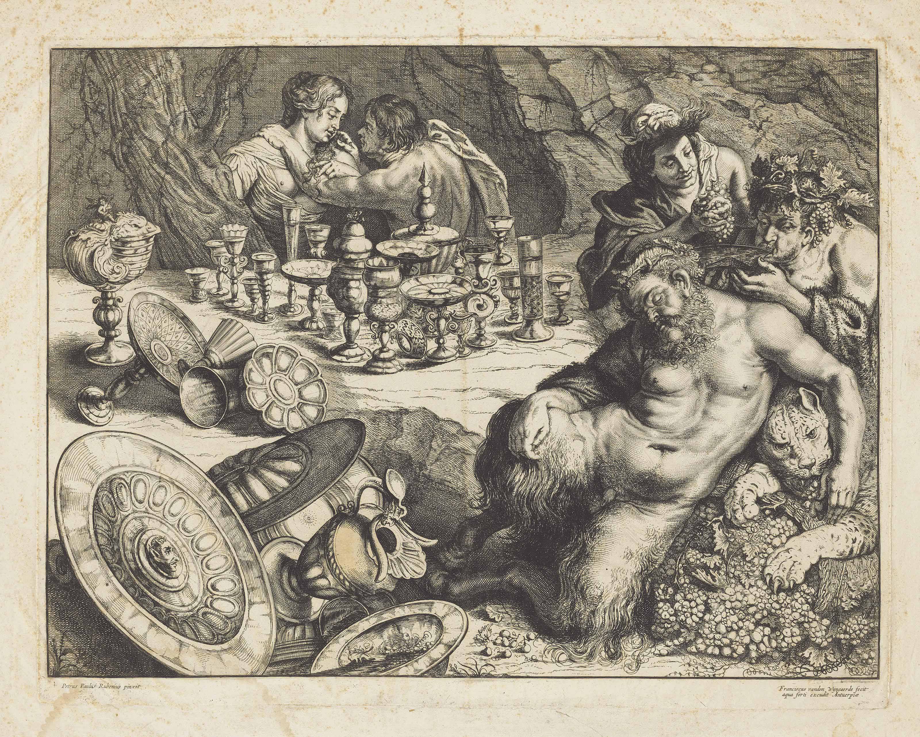 Bacchus and drunken Silenus