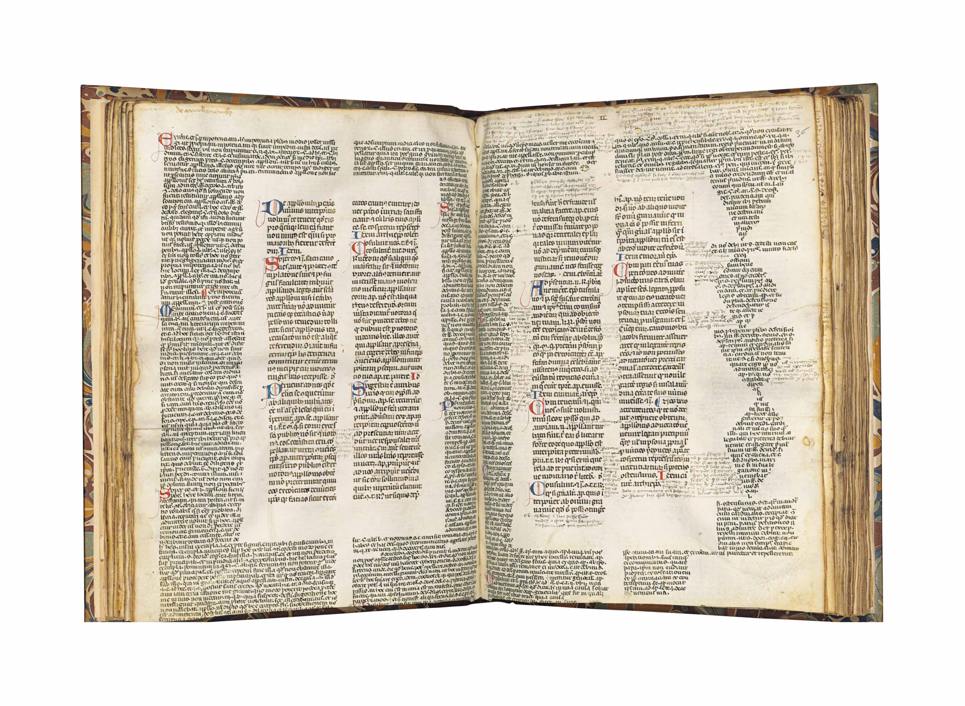 Gregory Ix C 1145 1241 Decretals Edited By Raymond Of Penyafort 1175 1275 With The Glossa Ordinaria In Latin Decorated Manuscript On Vellum France Late 13th Or Early 14th Century Books Manuscripts Medieval