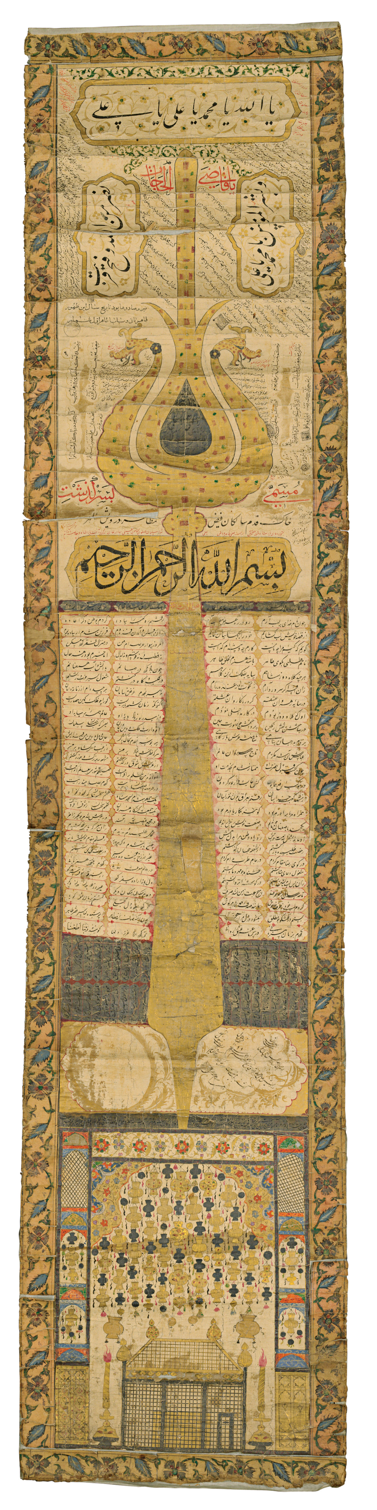 A SHI A PILGRIMAGE SCROLL ISFAHAN IRAN LATE 17TH CENTURY Christie s