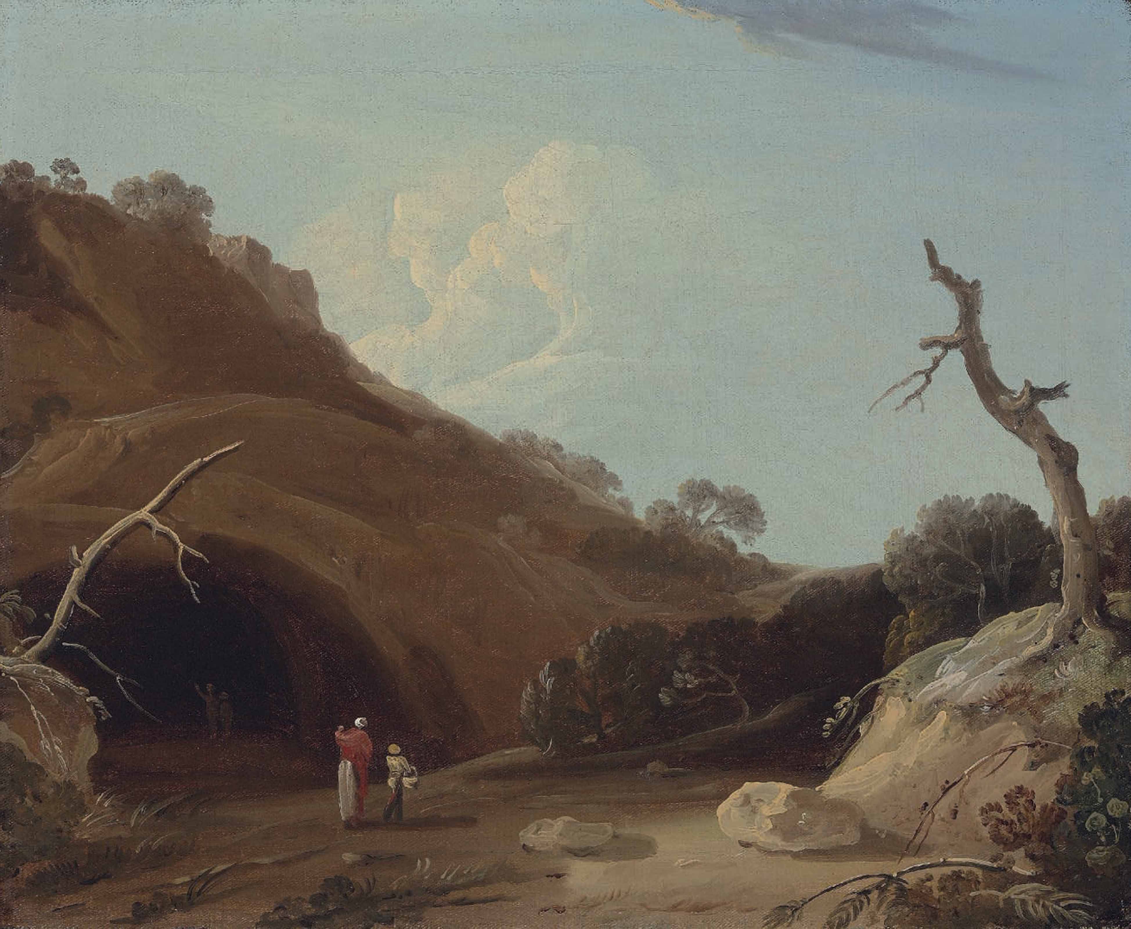 William Hodges, R.A. (17441797) , A hilly Indian landscape with