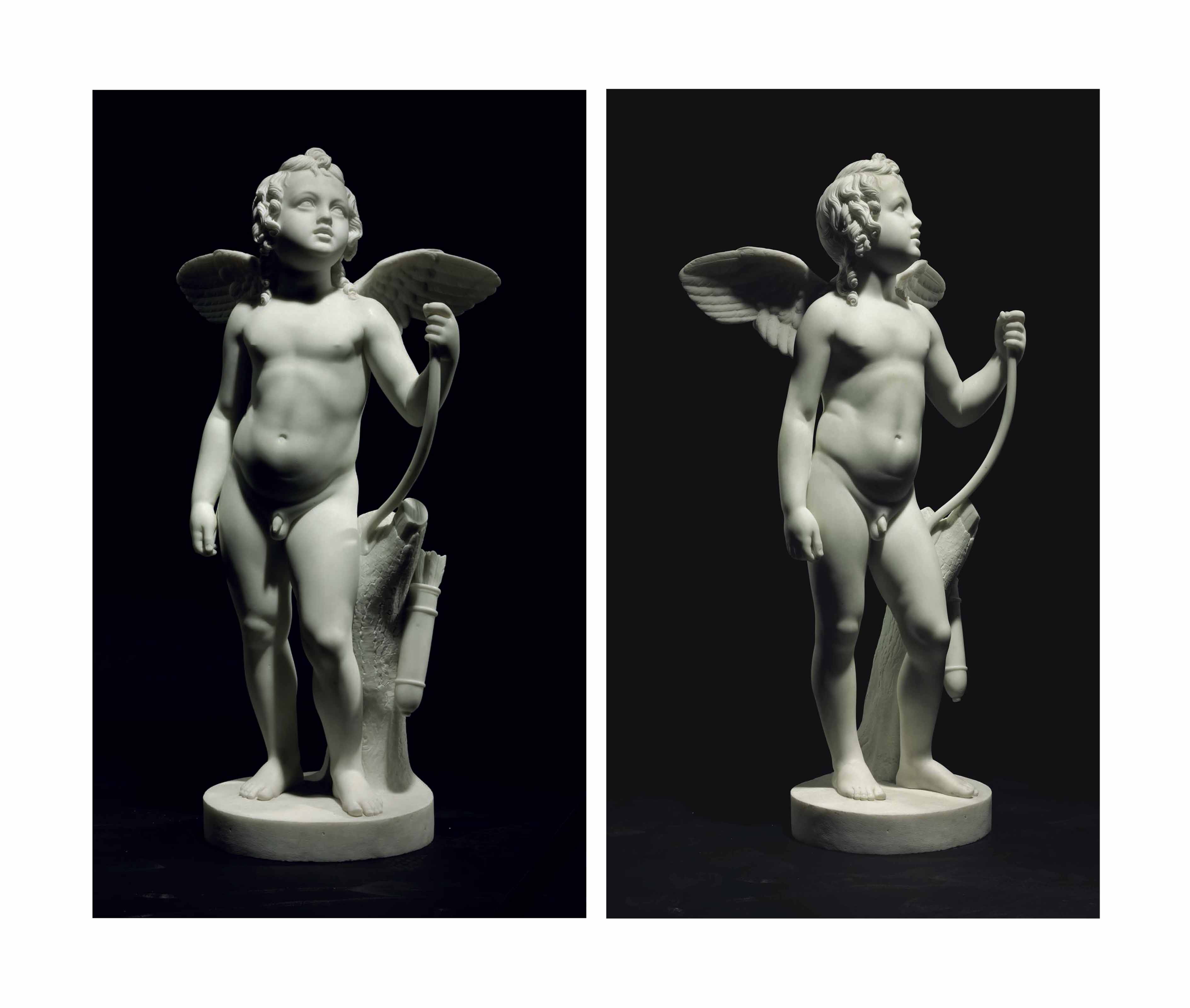 A Marble Figure Of Cupid With His Bow Amorino By Bertel Thorvaldsen D 1844 Rome 1826 1828 Sculptures Statues Figures Marble Christie S