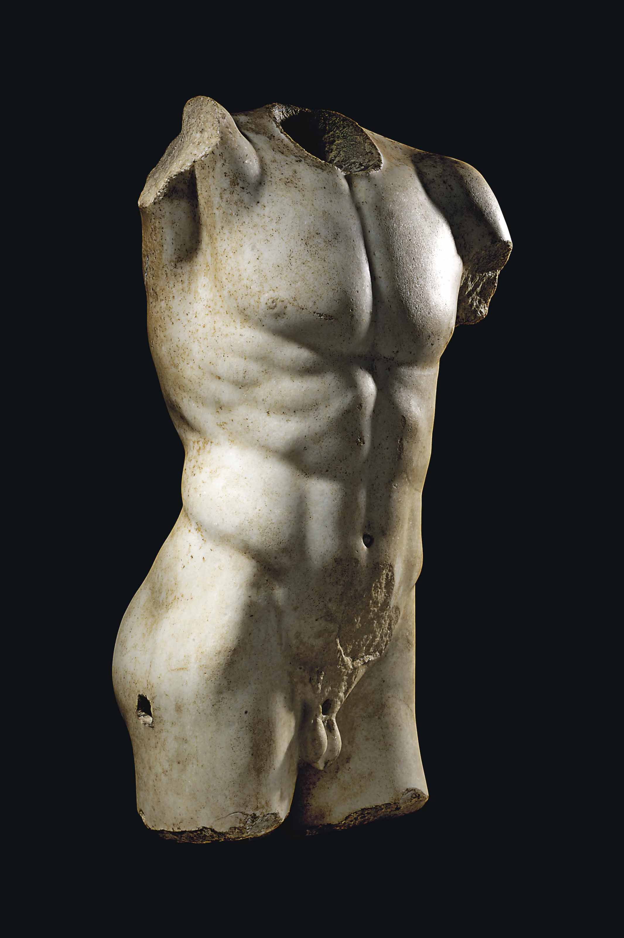 A Roman marble torso of an athlete, circa 1st-2nd century A.D., sold for £1,082,500 on 9 July 2015 at Christie's in London