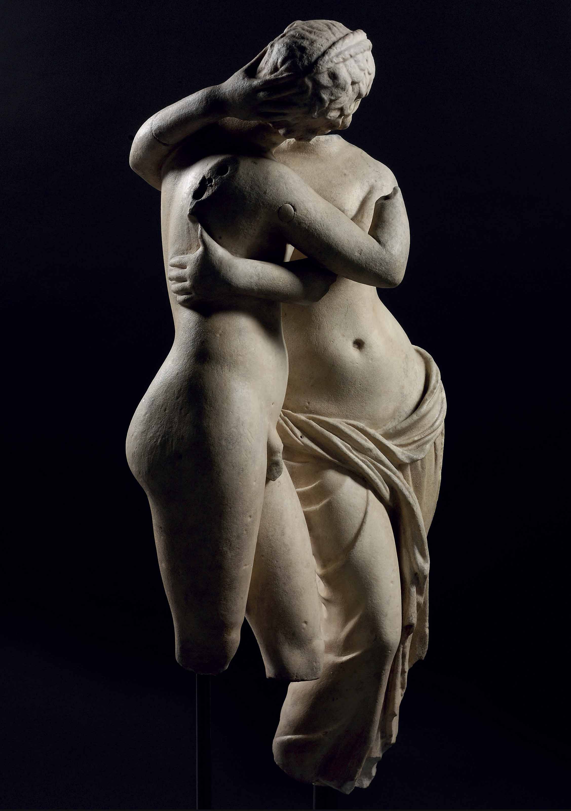 A Roman Marble Cupid And Psyche Circa 1st 2nd Century A D