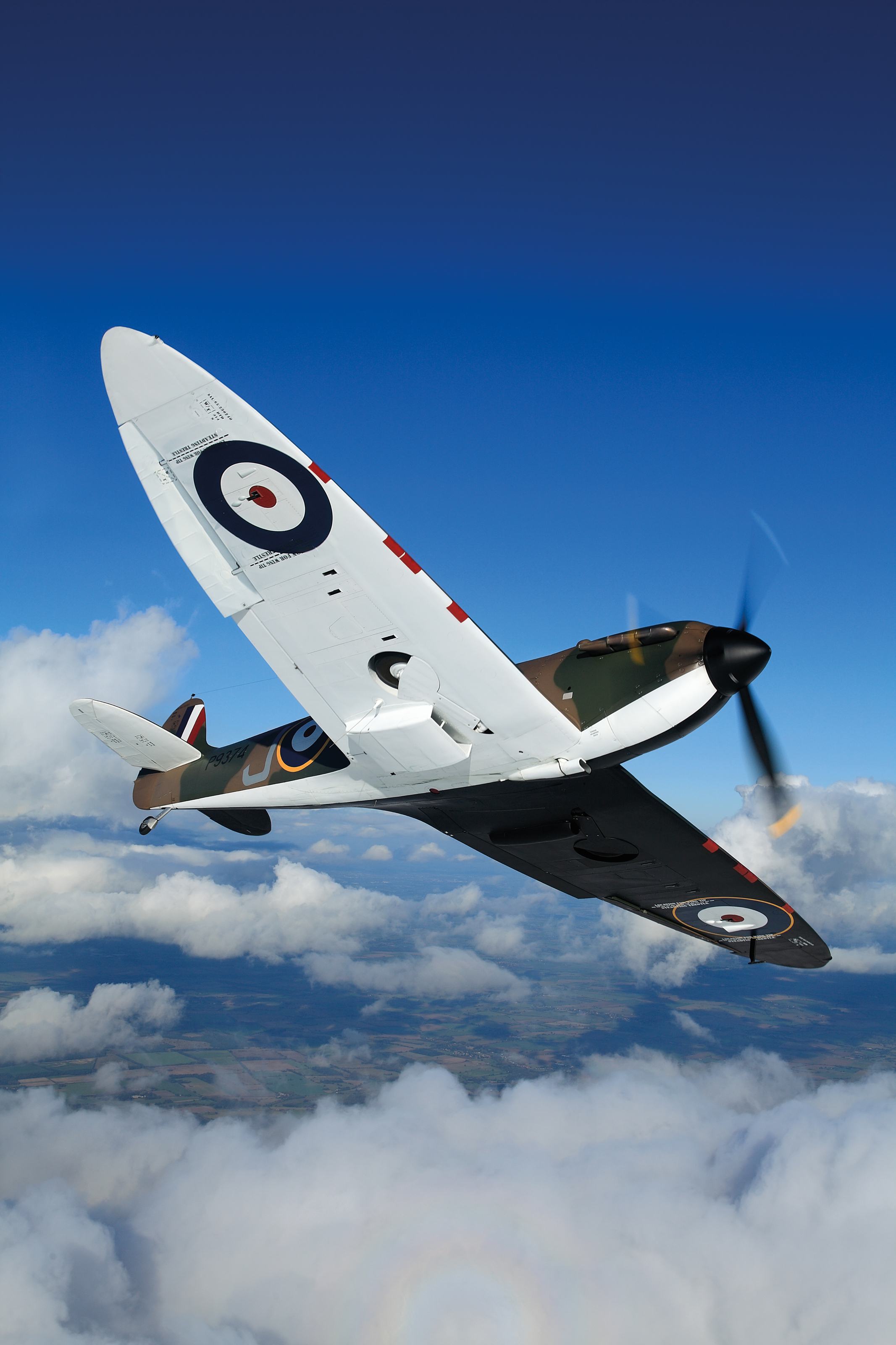 A Vickers Supermarine Spitfire Mk 1a P9374 Originally