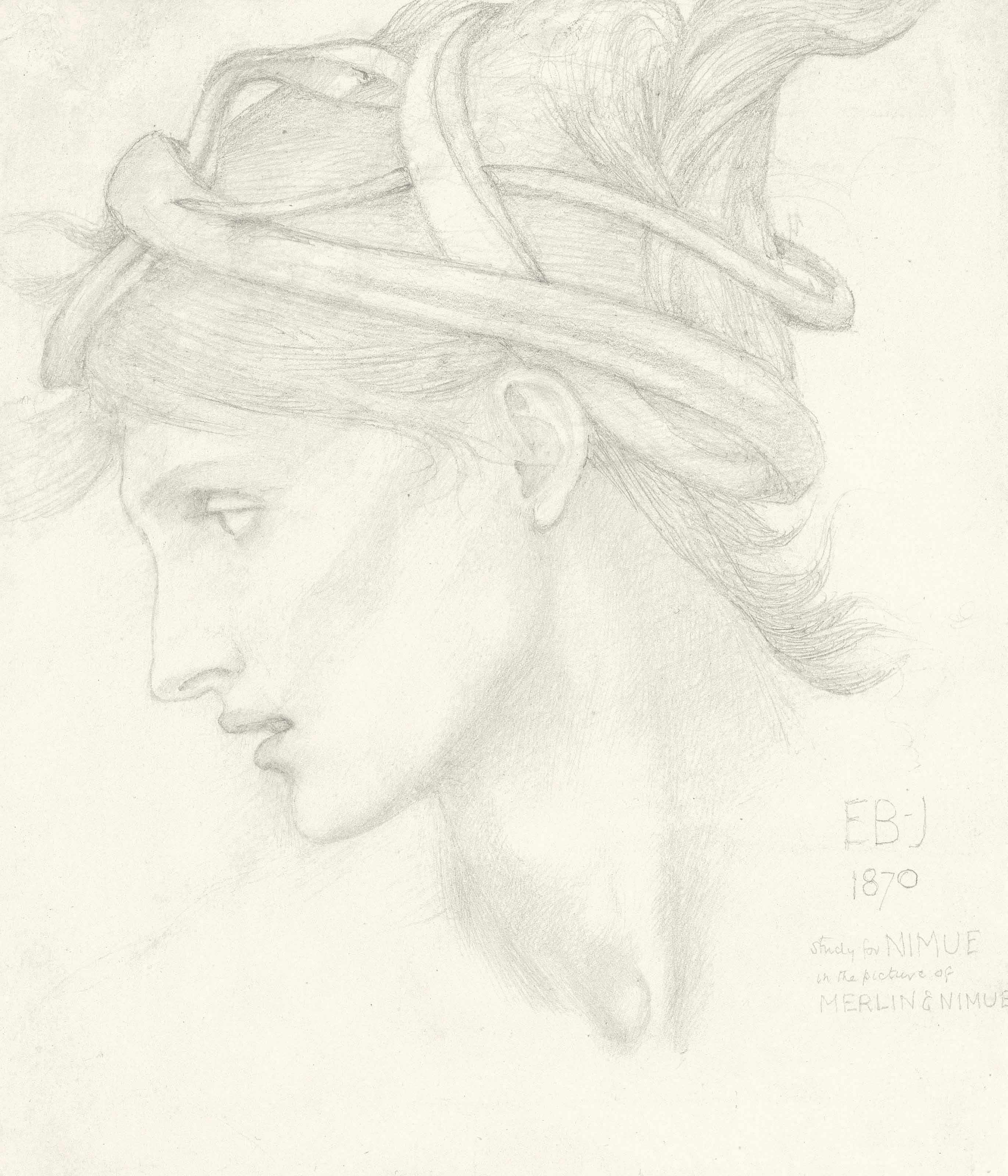 Sir Edward Coley Burne-Jones, Head Study of Maria Zambaco for Nimue in The Beguiling of Merlin, sold for £92,500 on 16 December 2015 at Christie's in London