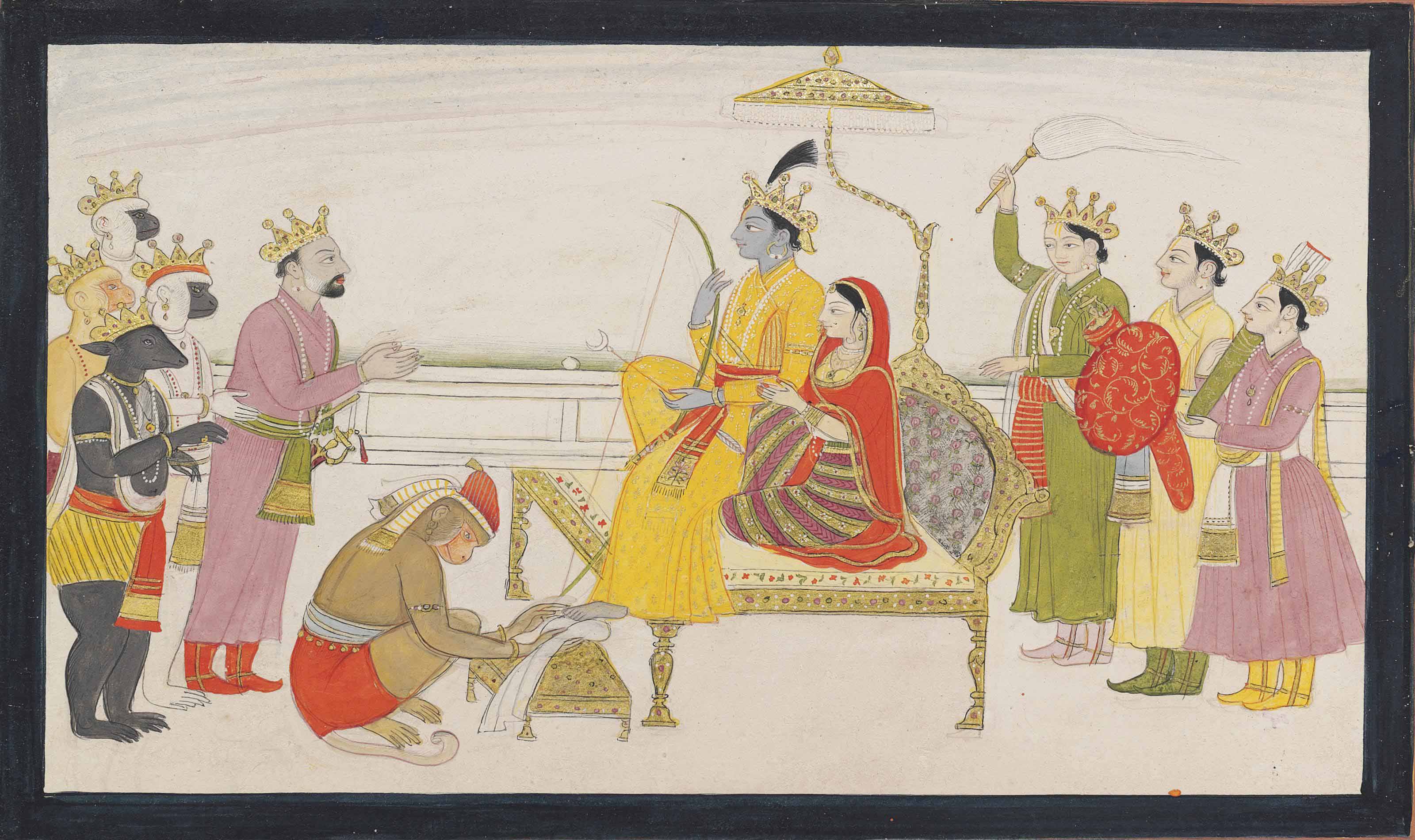 The coronation of Rama and Sita - auctions & price archive