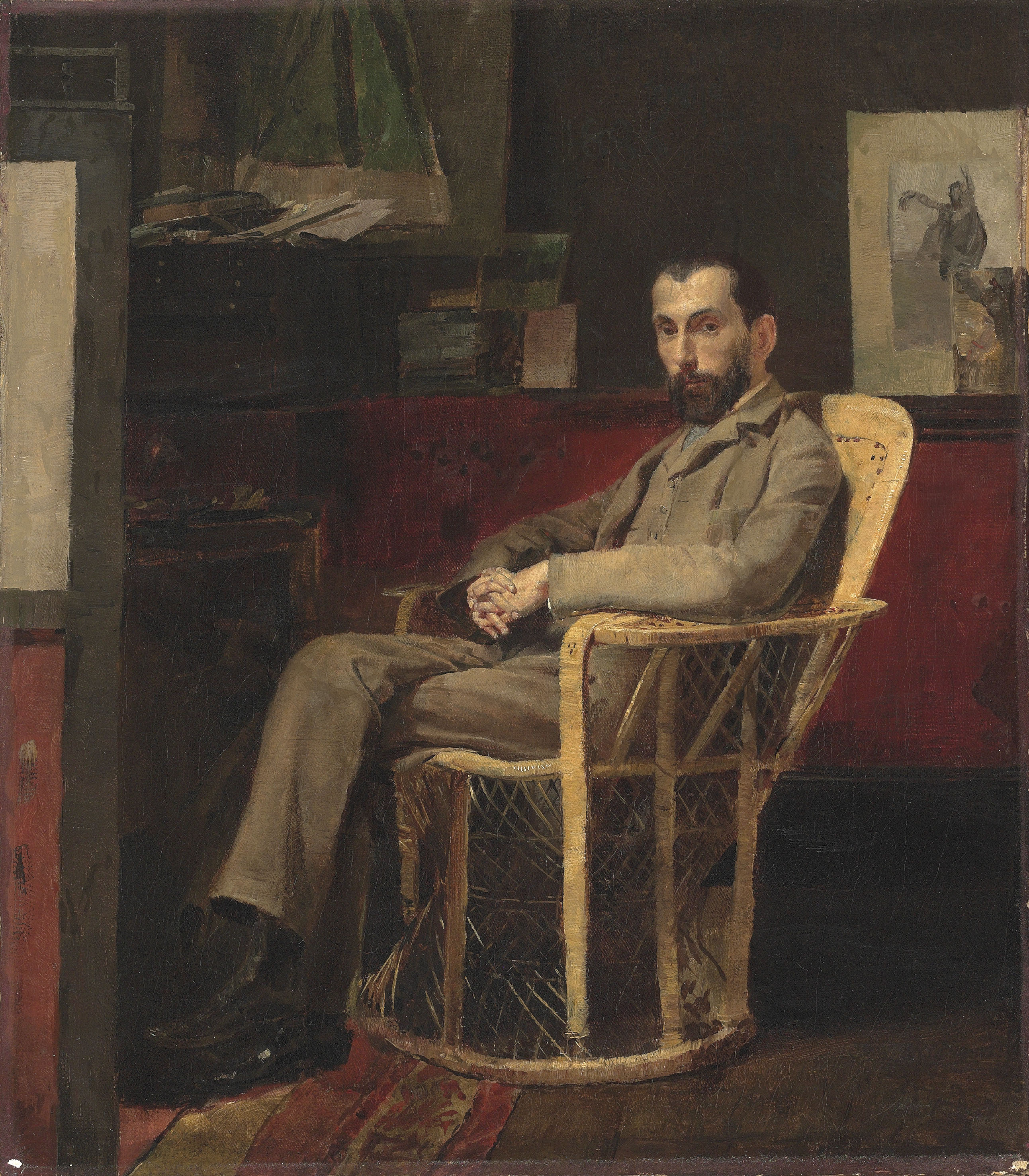 Thomas (Tom) William Roberts (1856-1931), Portrait of Louis Abrahams. 16 x 14 in (40.6 x 35.6 cm). Sold for &pound;314,500 on 24 September 2015  at Christie&rsquo;s in London