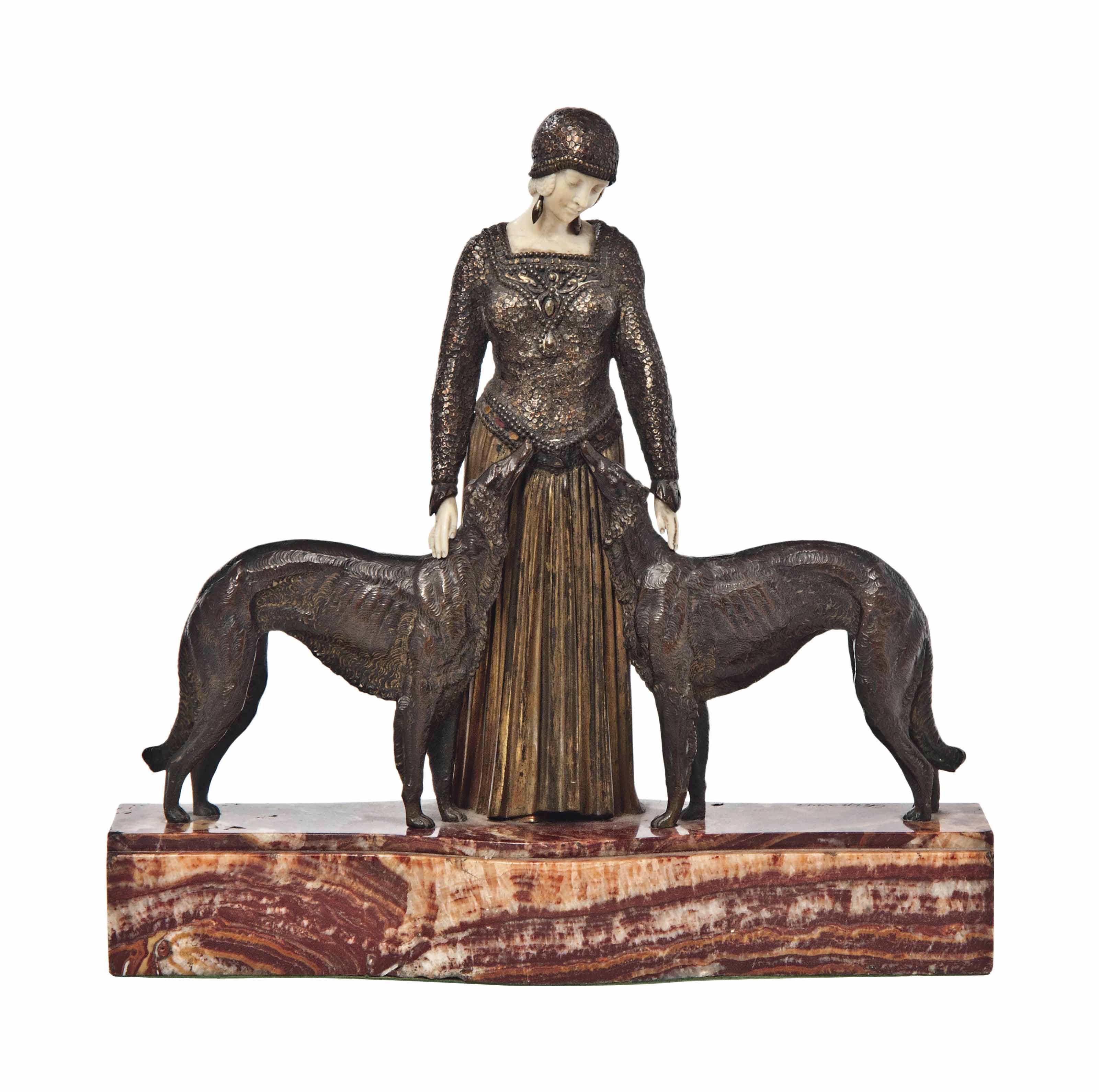 D.H Chiparus  ブロンズ像「椅子に座る婦人像」 D.H Chiparus ブロンズ像「椅子に座る婦人像」 美術品・アンティーク