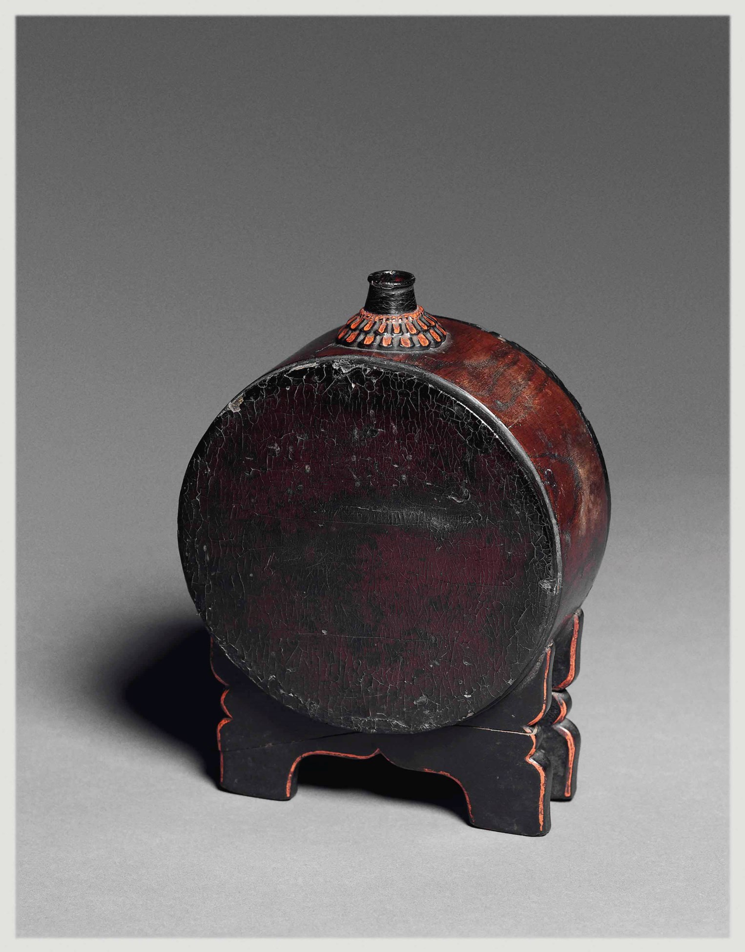 A Rare Negoro Sake Flask