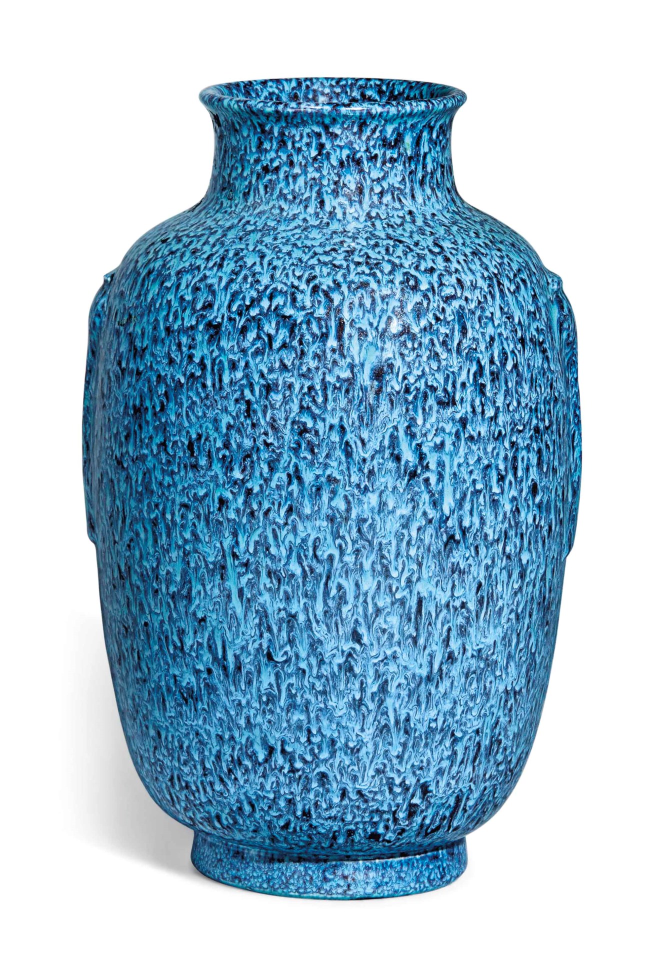 A ROBIN'S EGGGLAZED LANTERN VASE