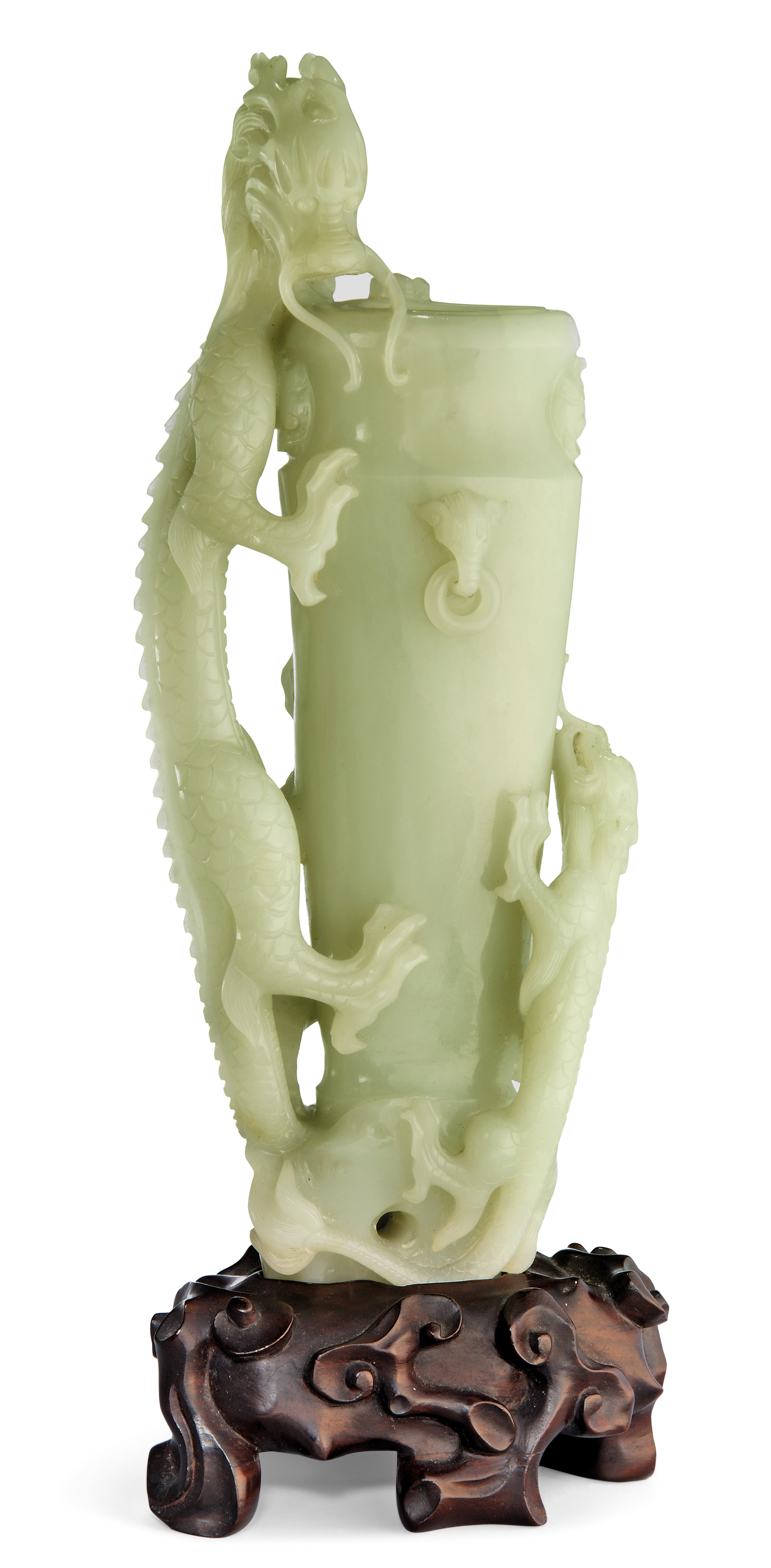 A PALE CELADON JADE 'DRAGON' VASE , 19TH CENTURY Christie's