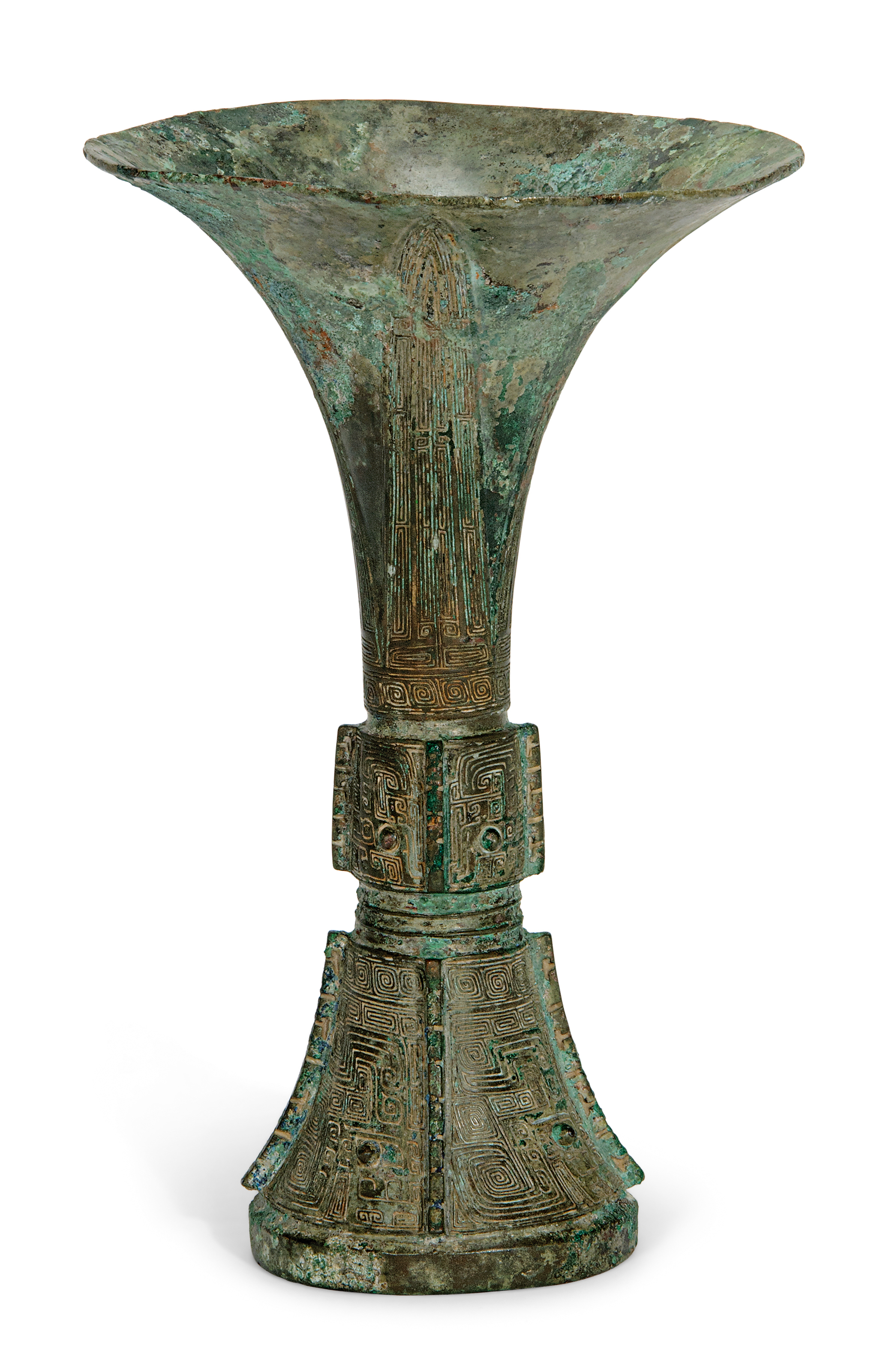 AN ARCHAIC BRONZE RITUAL WINE VESSEL, GU , LATE SHANG DYNASTY, 12TH11TH BC Christie's