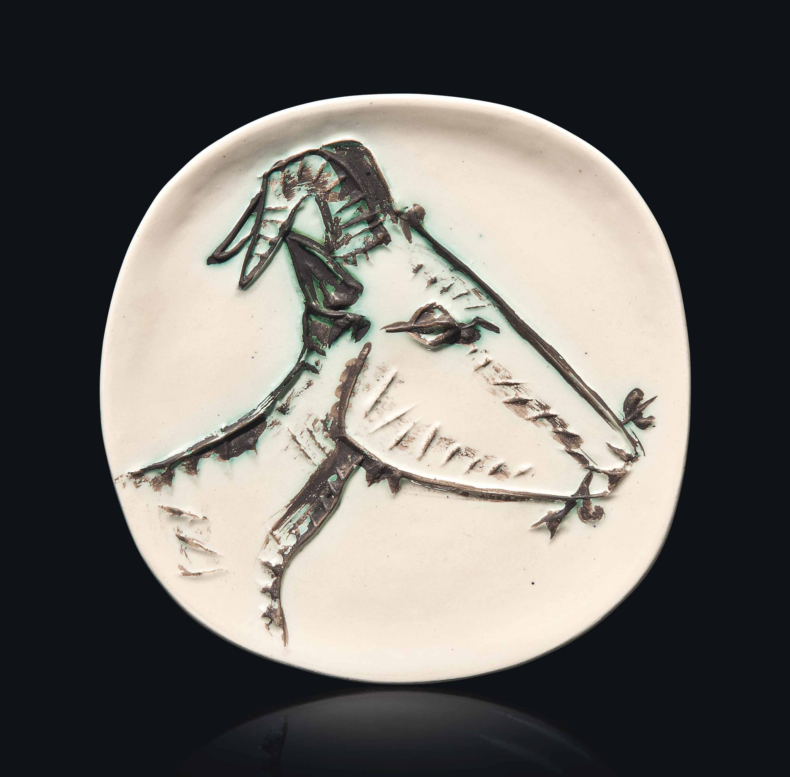 Pablo Picasso (1881-1973) , Tête de chèvre de profil (A.R ...