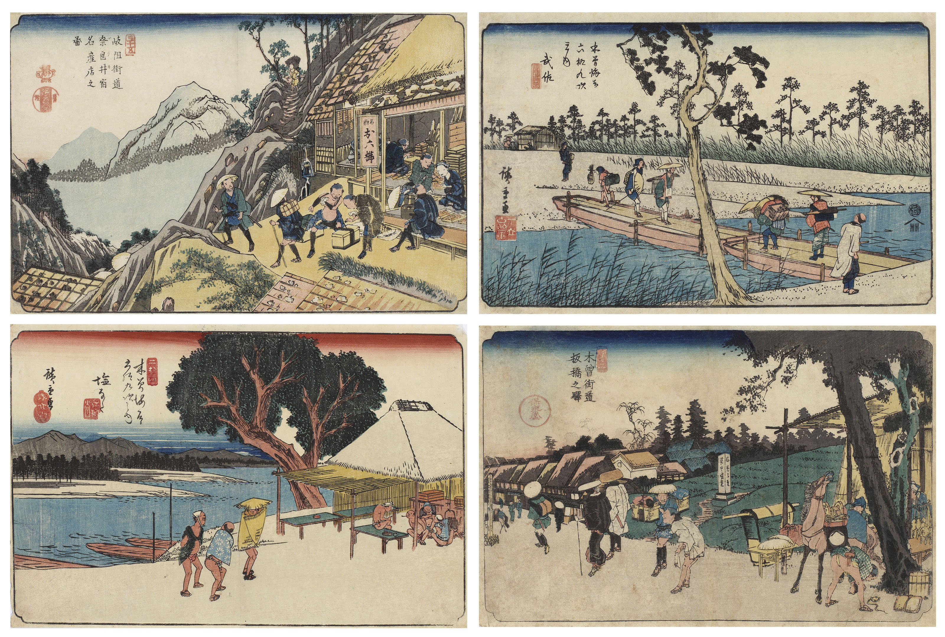 YU-NAページ Utagawa Hiroshige (1797–1858), SUDDEN SHOWER OVER SHIN-OHASHI