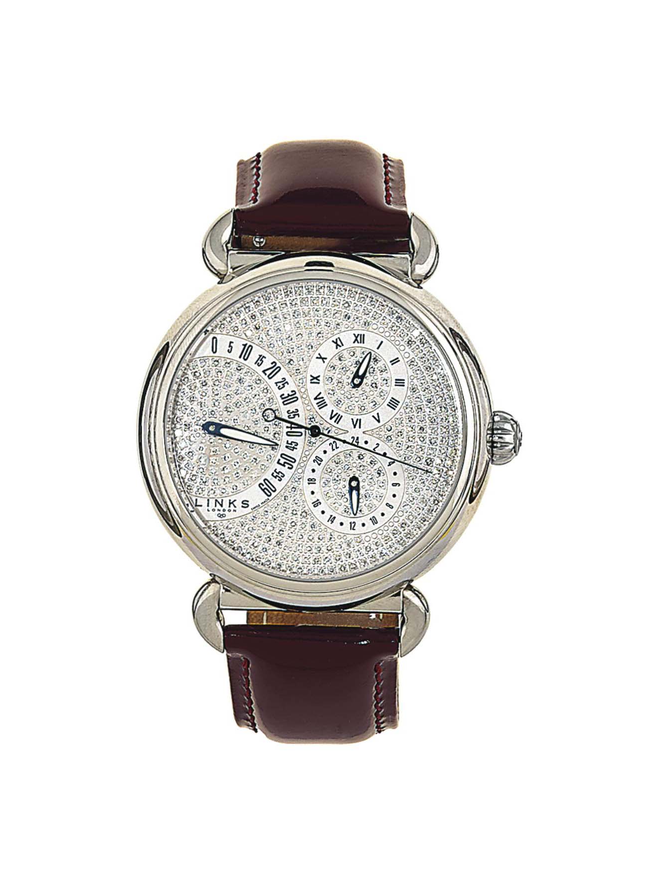 A Stainless Steel Diamond Set Automatic Wristwatch By Links Of London