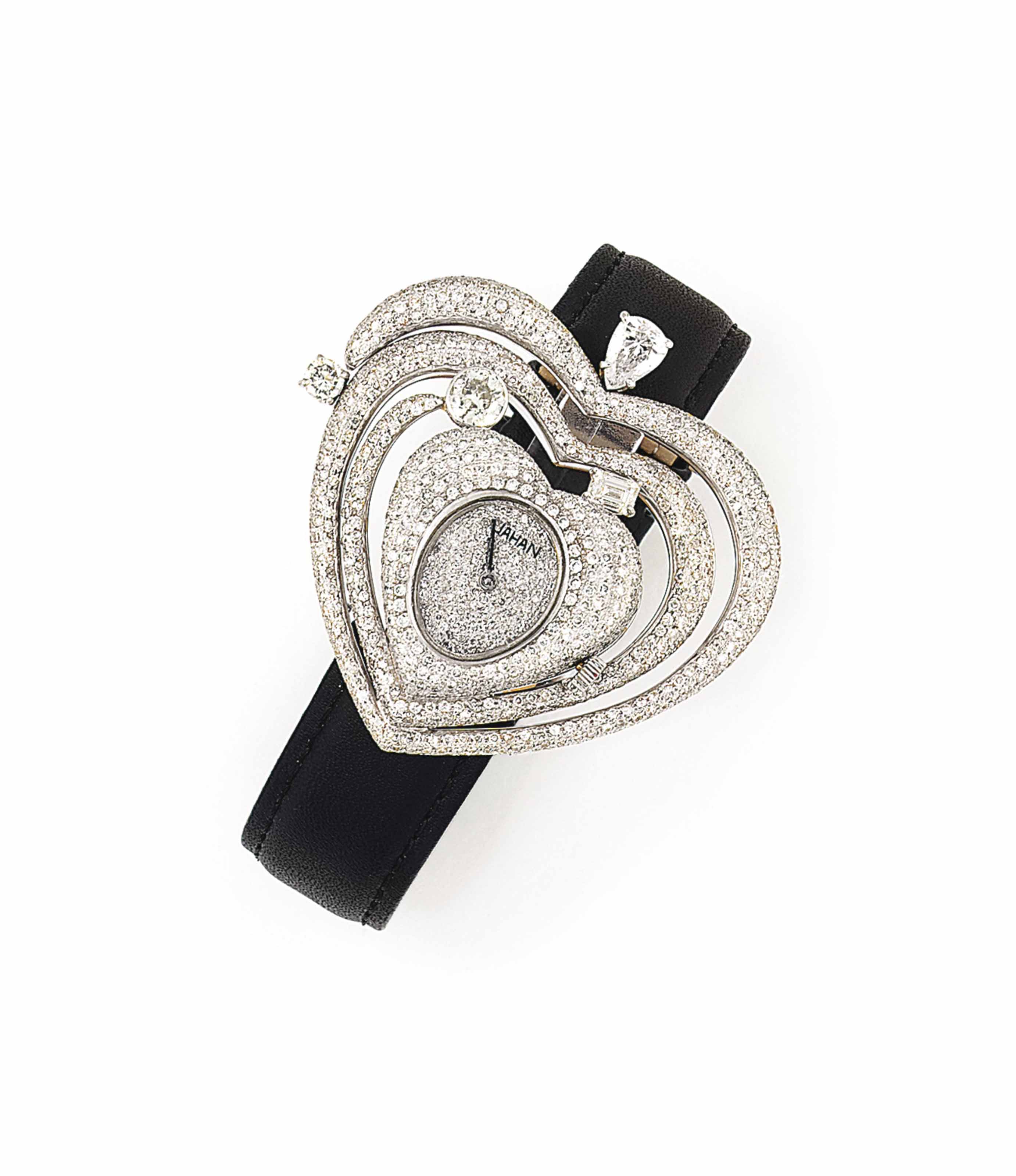 DIAMOND-SET QUARTZ WRISTWATCH 
