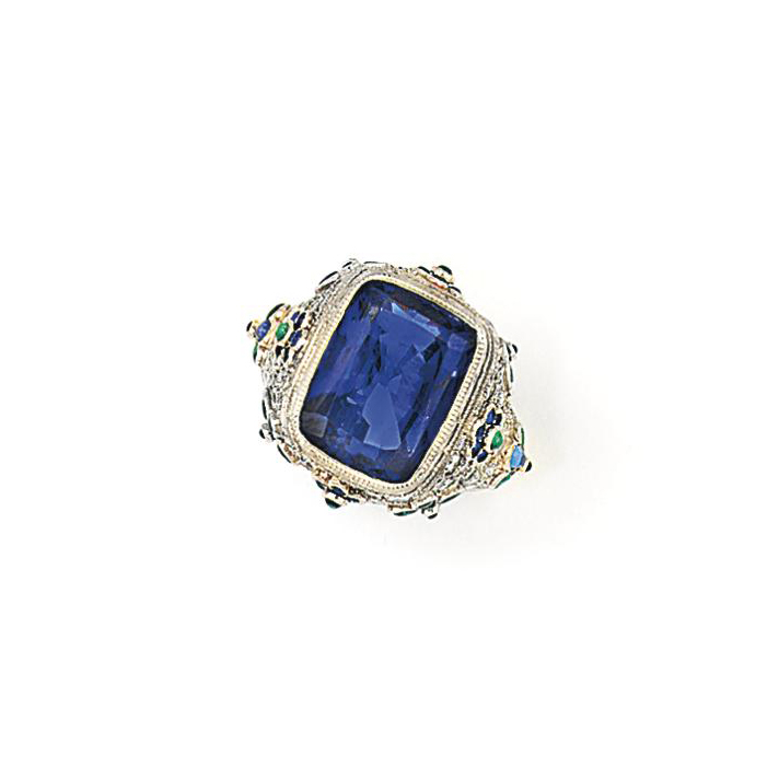 sapphire emerald cut engagement rings