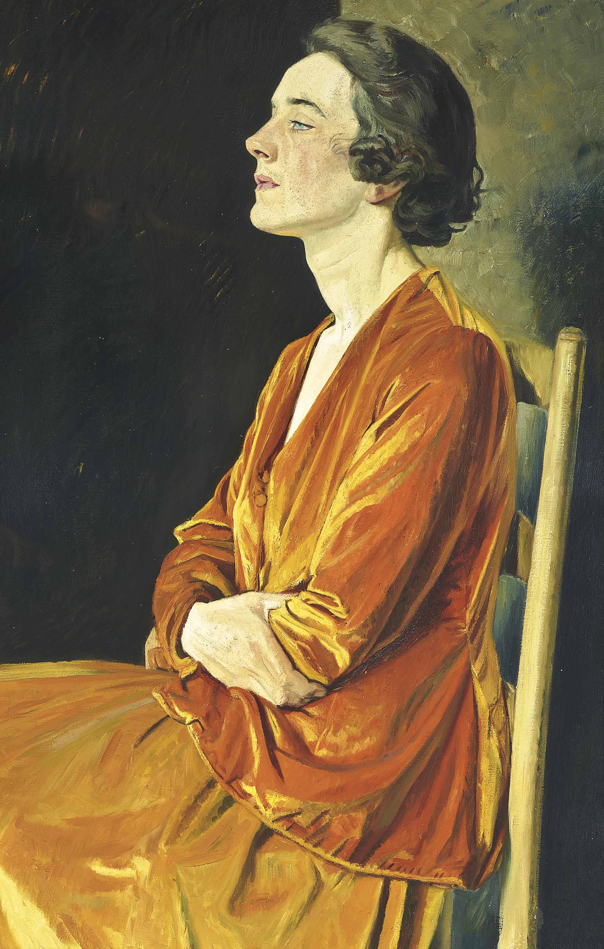 Sir William Rothenstein 1872 1945 Portrait Of Gladys Calthrop