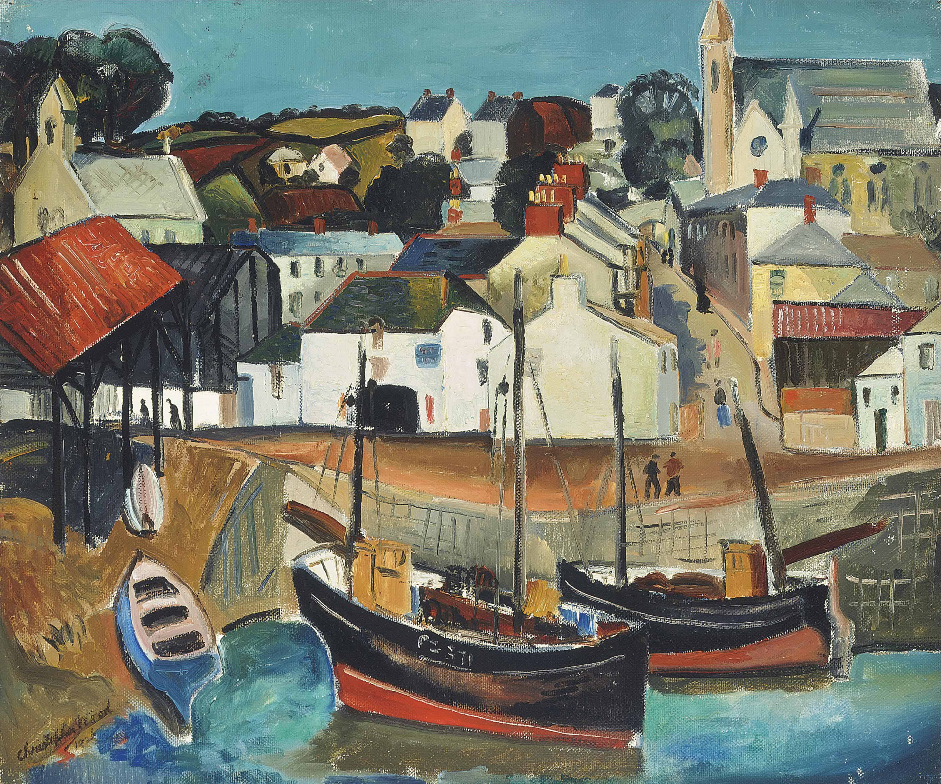 Christopher Wood (19011930) , Fishing Village, Cornwall Christie's