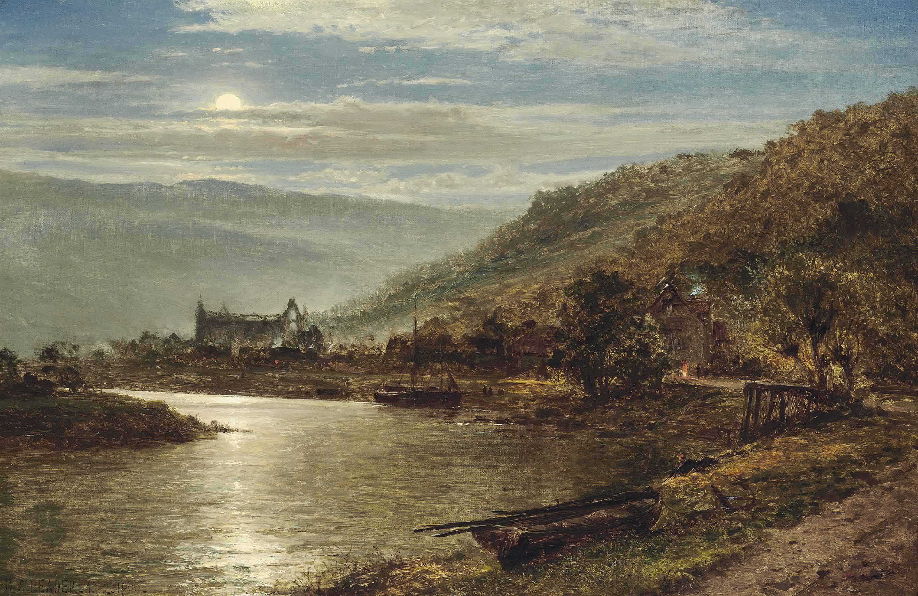 Benjamin Williams Leader R A 1831 1923 Tintern Abbey By