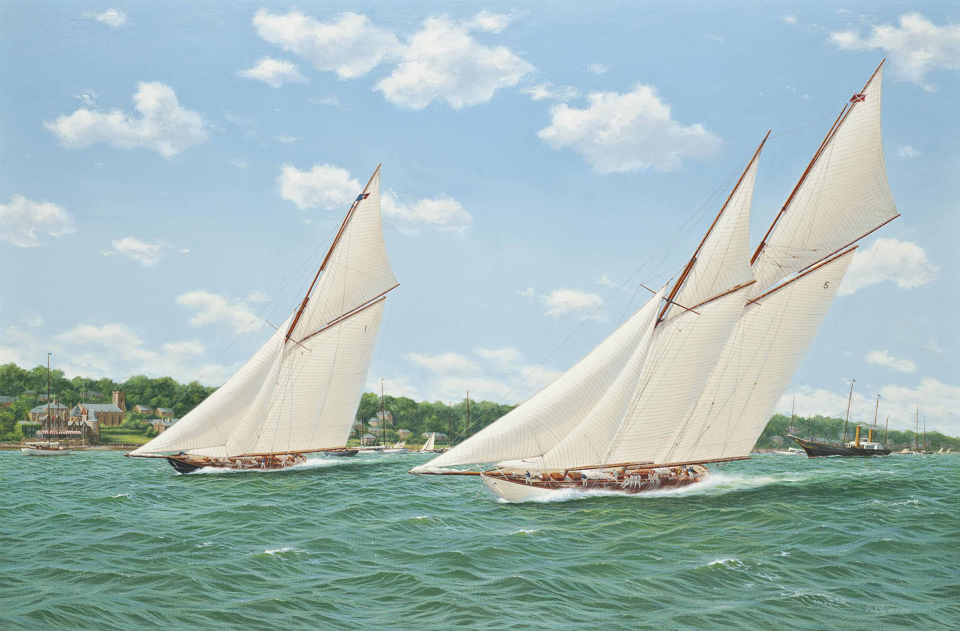 Richard M. Firth (b. 1971) , Britannia and Westward racing ...