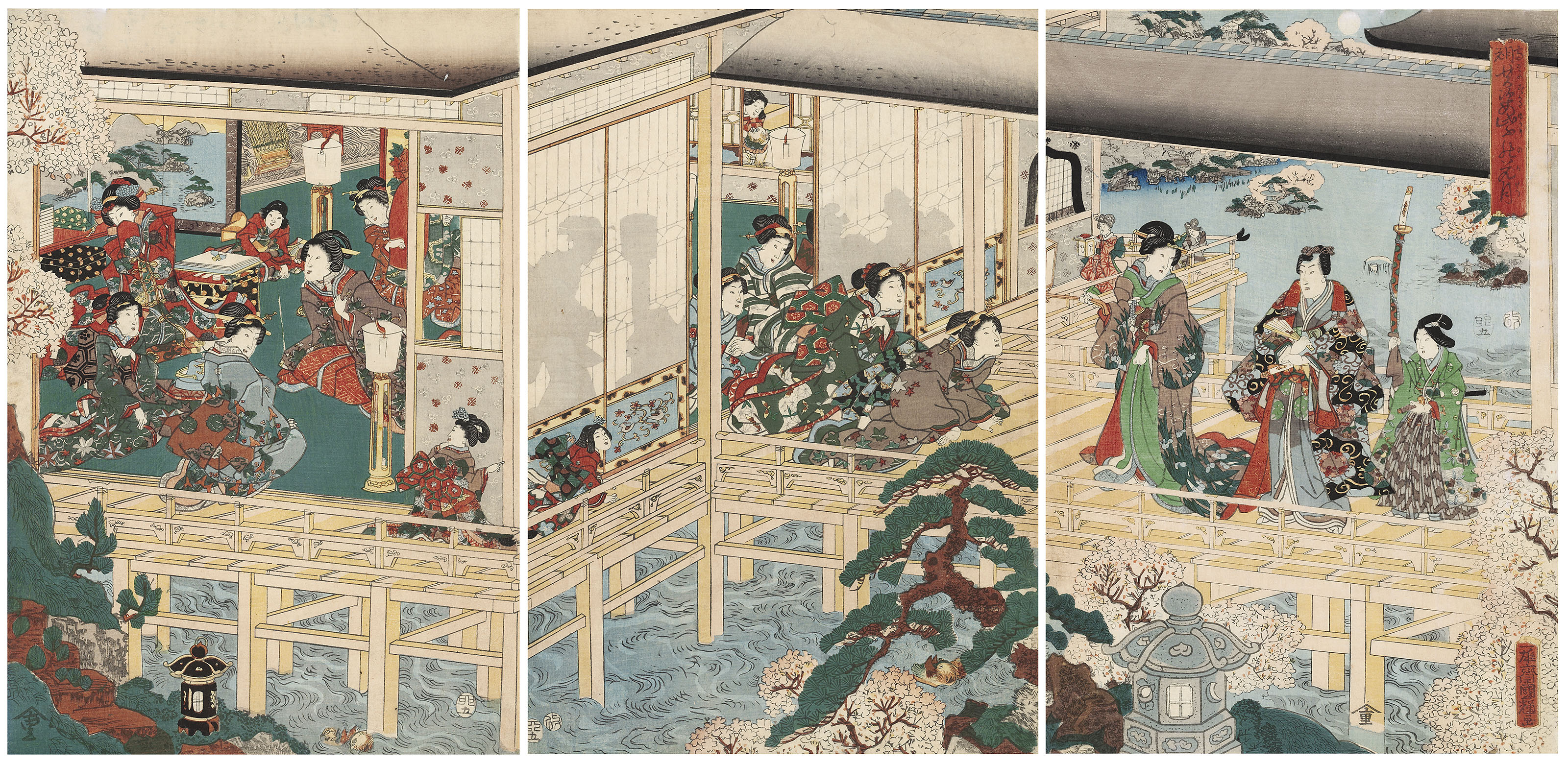 魅力の Kunisada Utagawa I FOUR (1786–1864), III) (Toyokuni マジック：ザ・ギャザリング